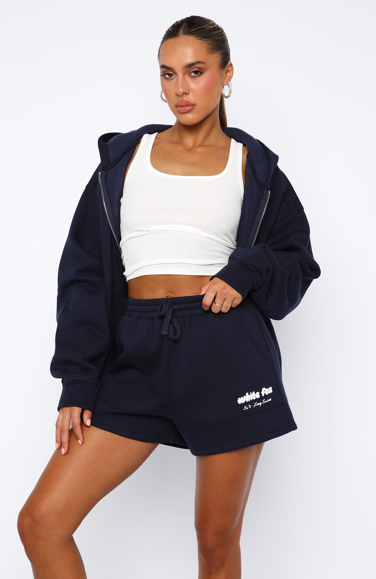 New Era 8 Nautical Lounge Shorts - Fleece Comfort & Drawstring Waist