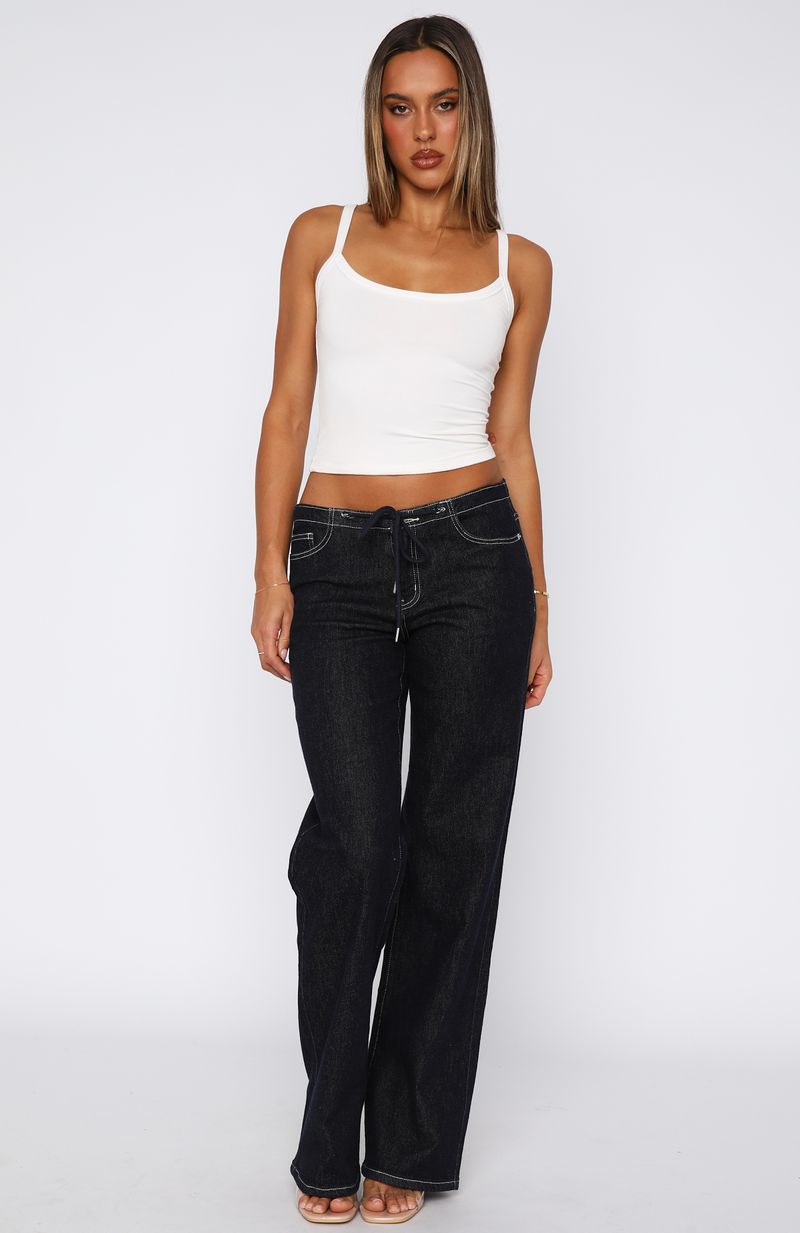 Skylar Dark Indigo Low Rise Straight Leg Jeans for Women