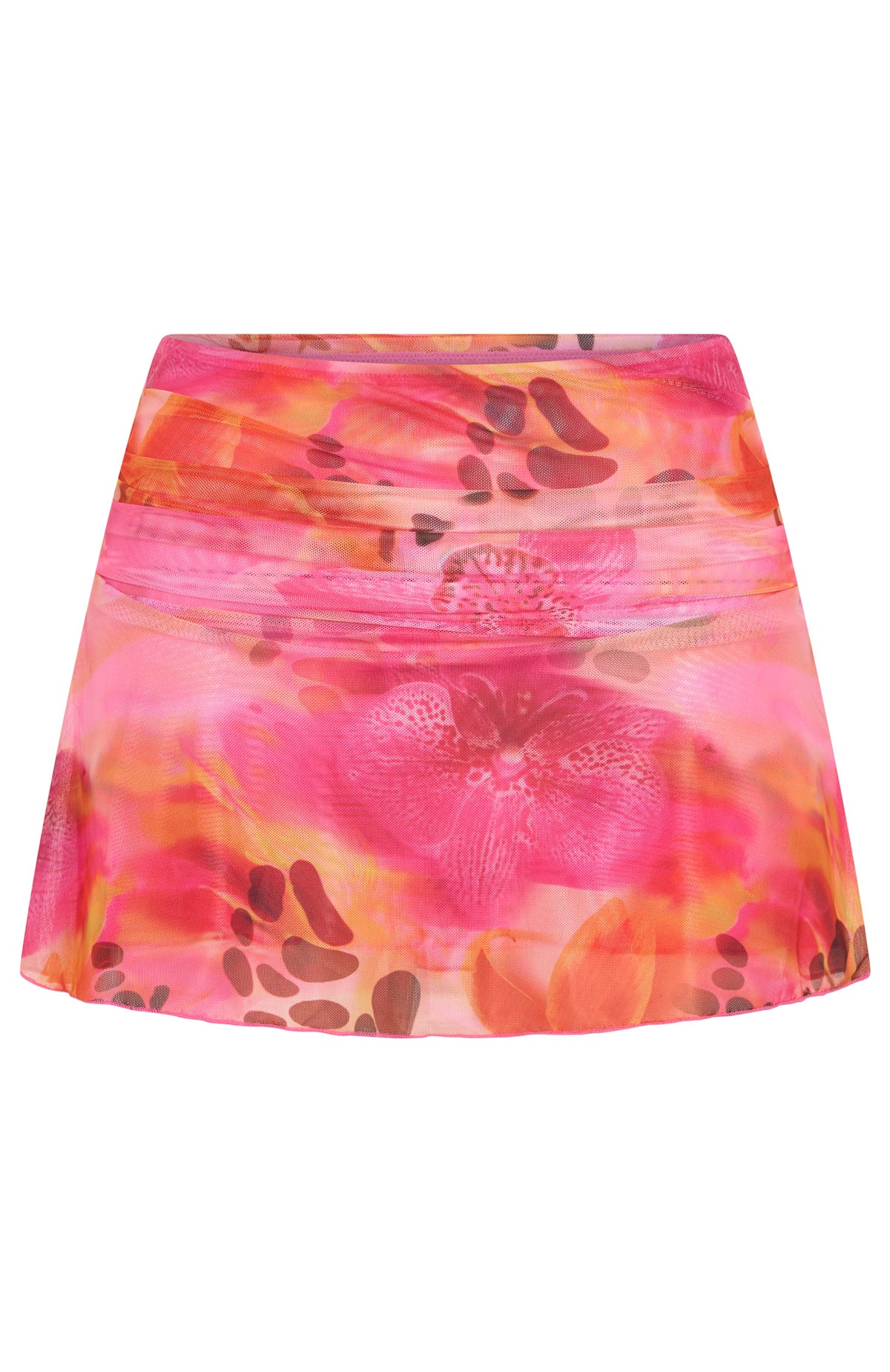 About You Girl Paradise Dreams Mini Skirt - Sheer with Lettuce Trim