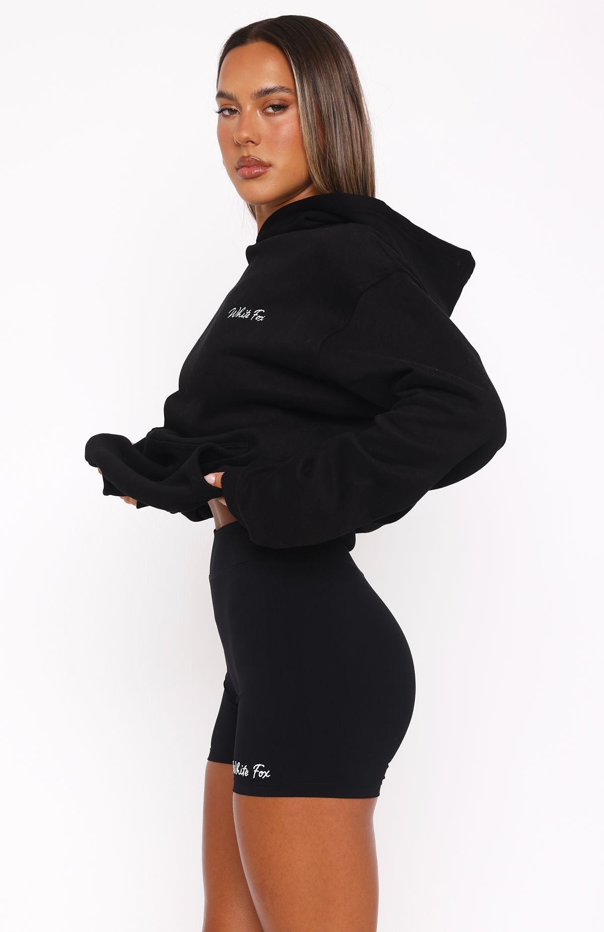Match Your Words Black Bike Shorts – High Stretch Cotton Blend