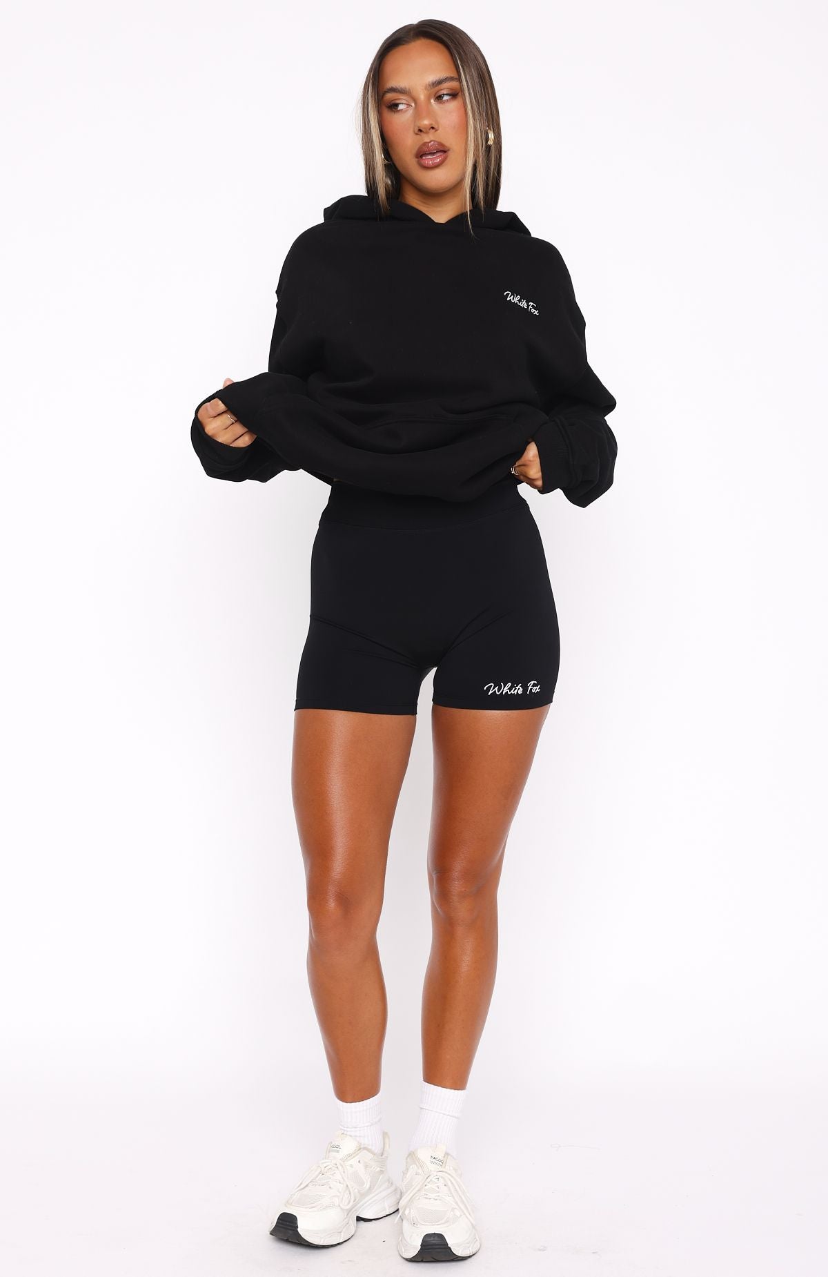 Match Your Words Black Bike Shorts – High Stretch Cotton Blend