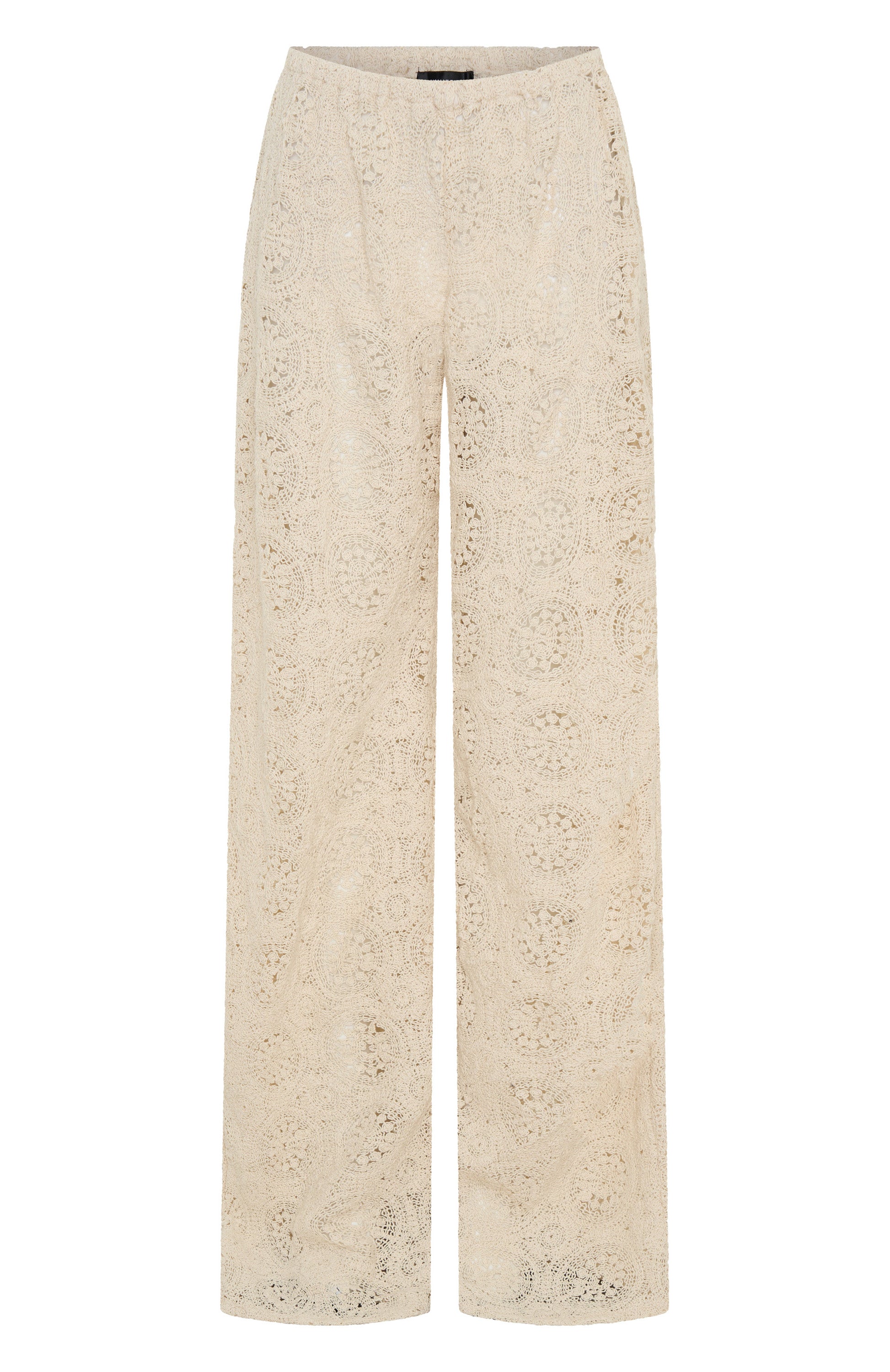 Tranquility Crochet Pants Off White - Floral Summer Beach Pants