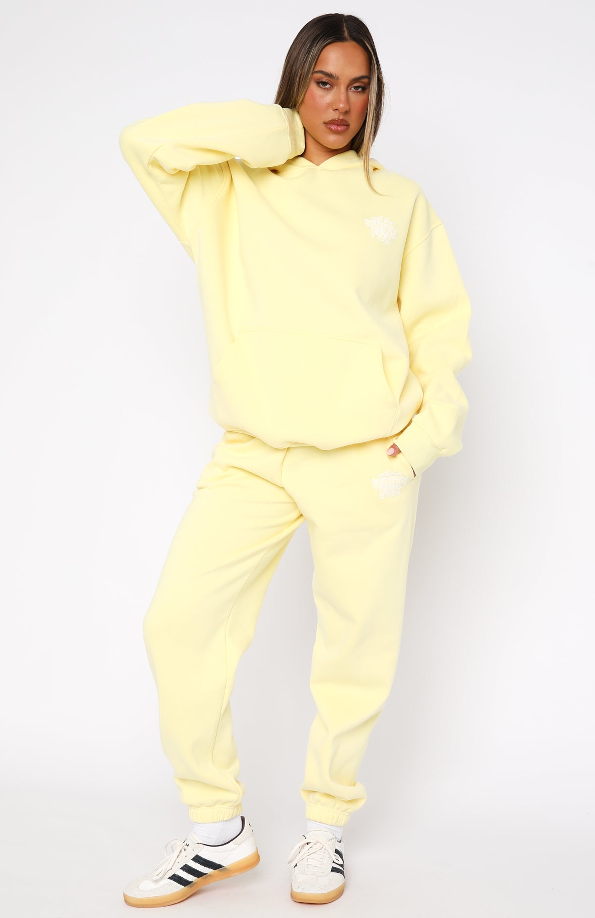 With Love Always Lemon Fleece Sweatpants for Women