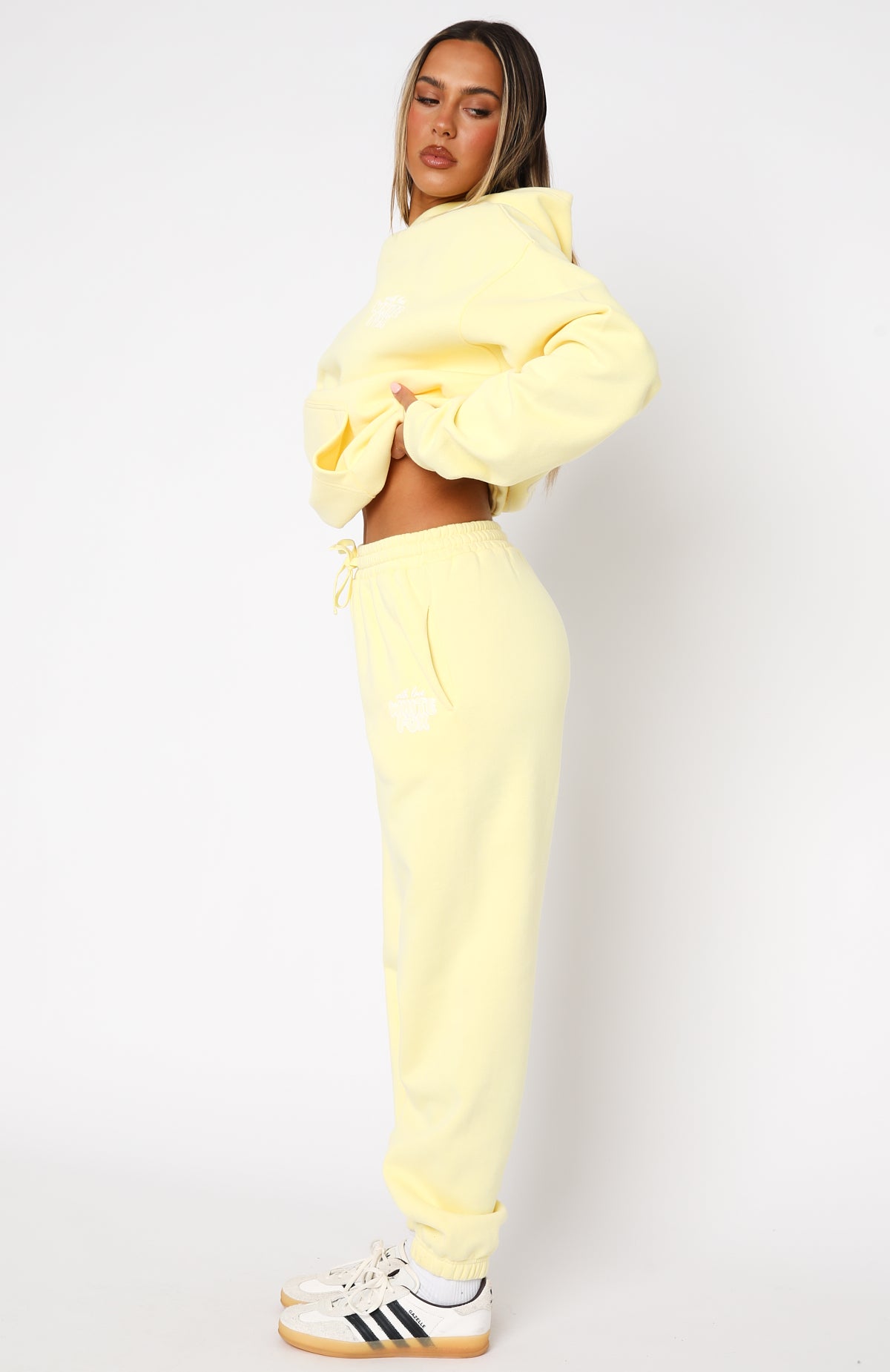 With Love Always Lemon Fleece Sweatpants for Women