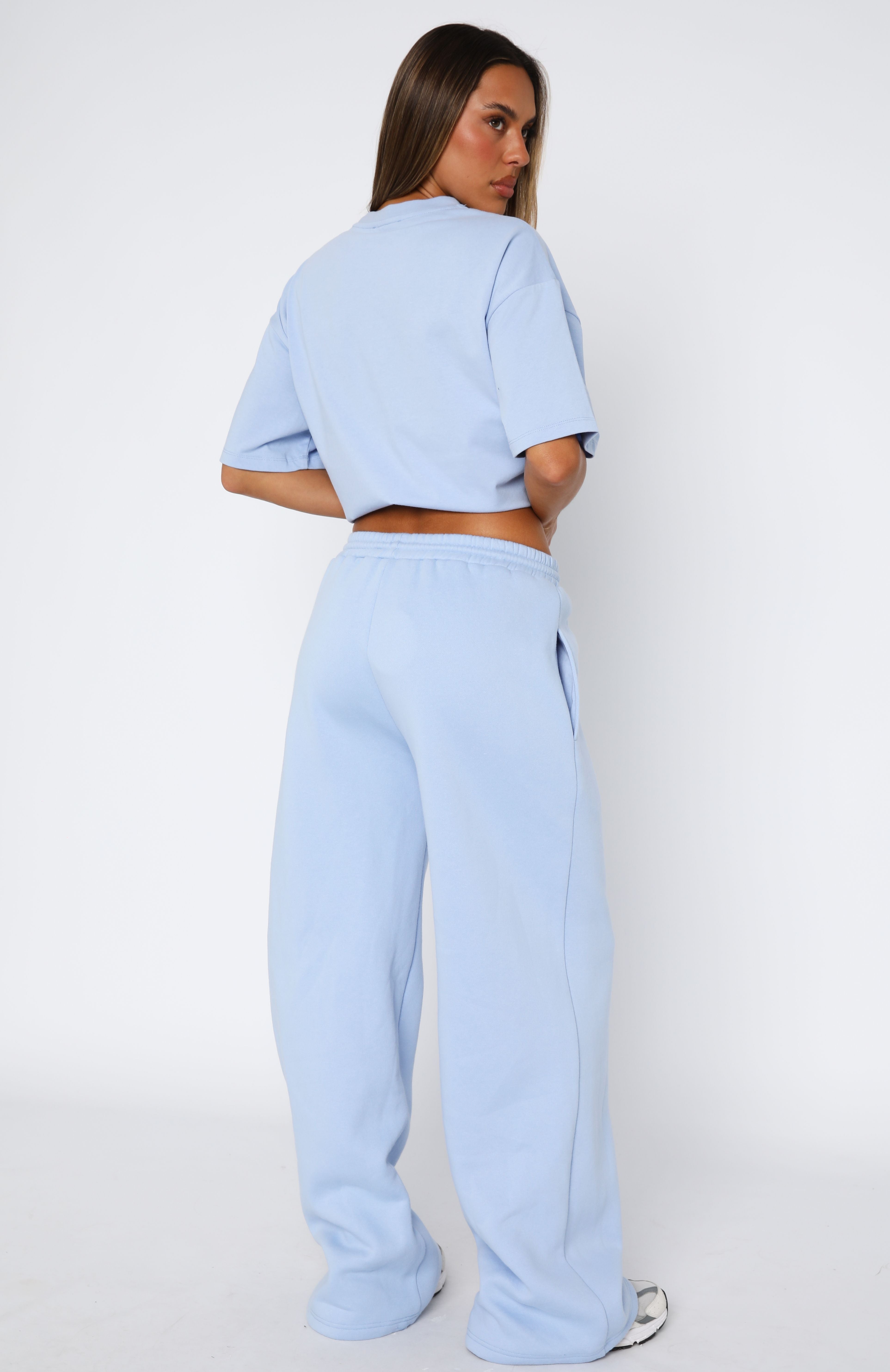 From The Archives Allora Blue Wide Leg Fleece Sweatpants