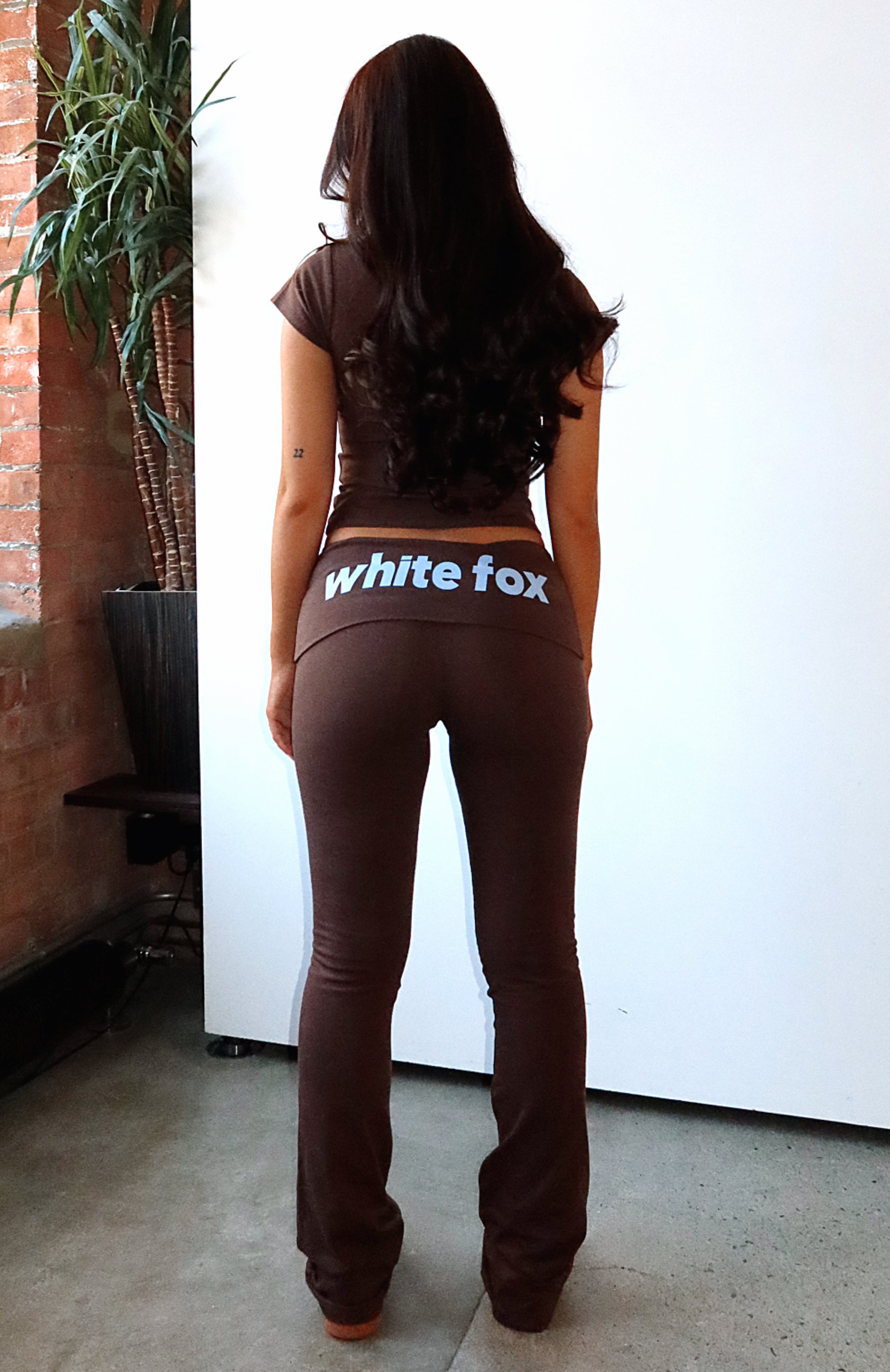 From The Archives Gigi Flare Lounge Pants Chocolate - Cotton Spandex