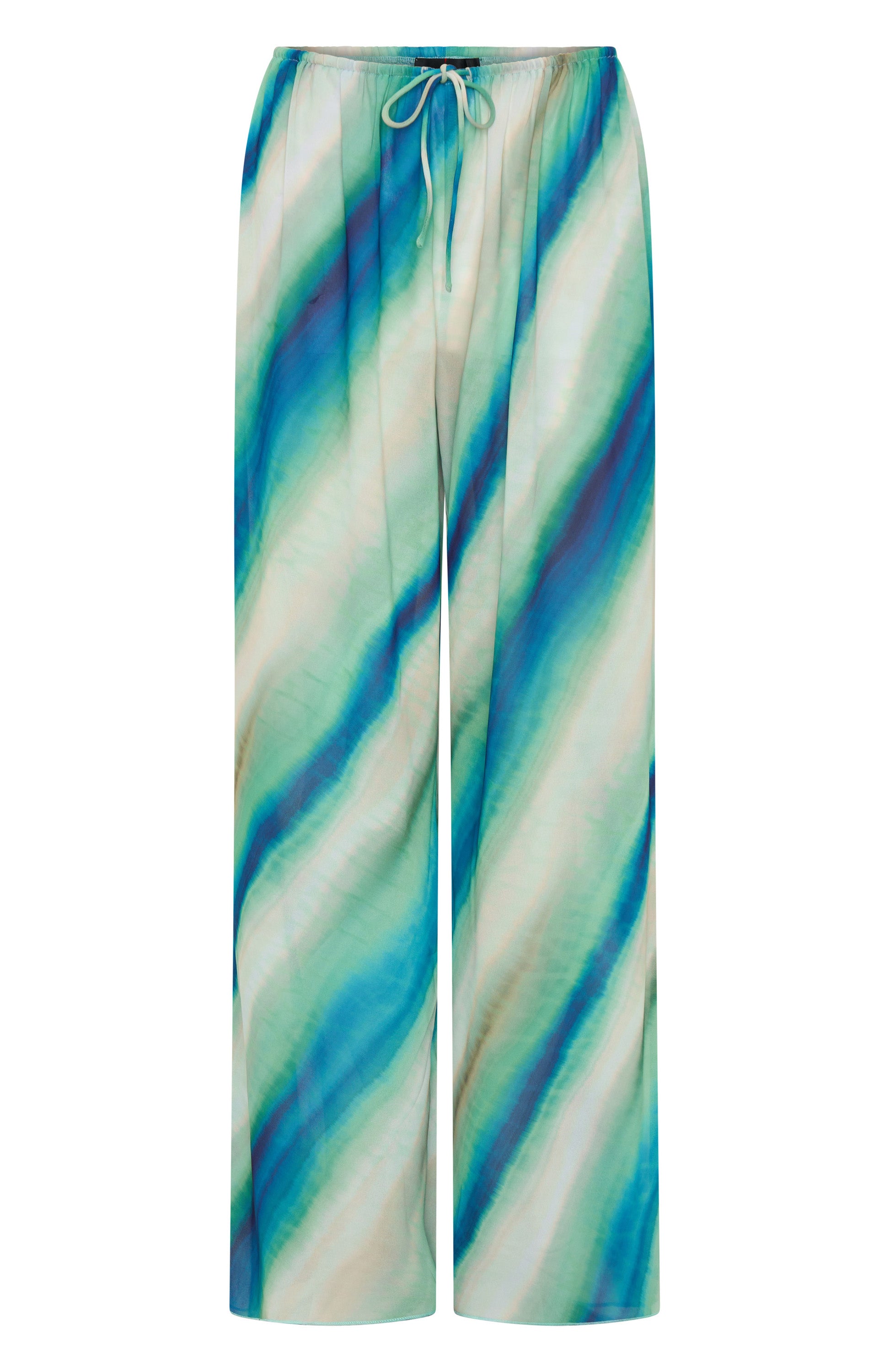 Seafoam Green Wide Leg Pants with Drawstring Waist
