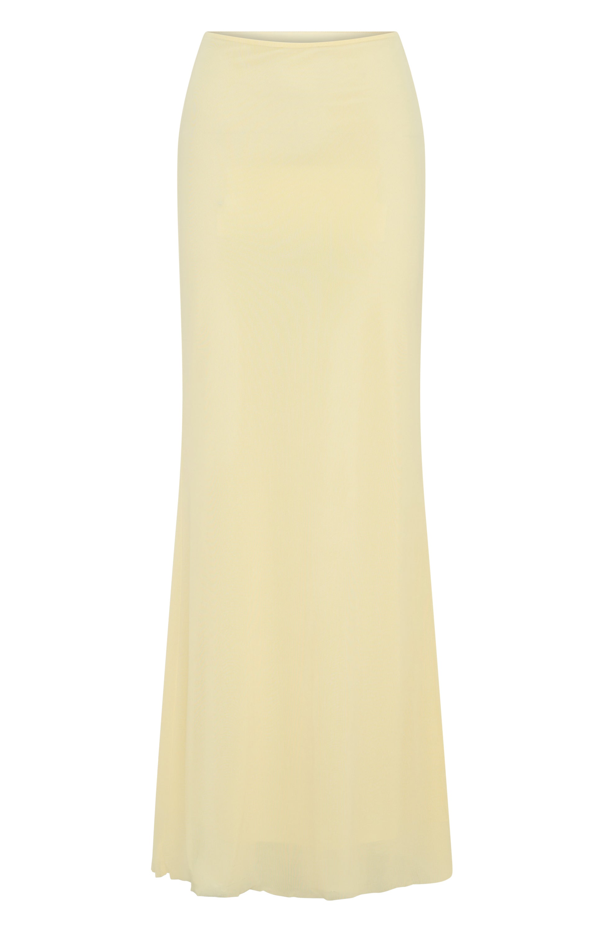 Lemon Print Maxi Skirt - High Stretch Mesh & Lined
