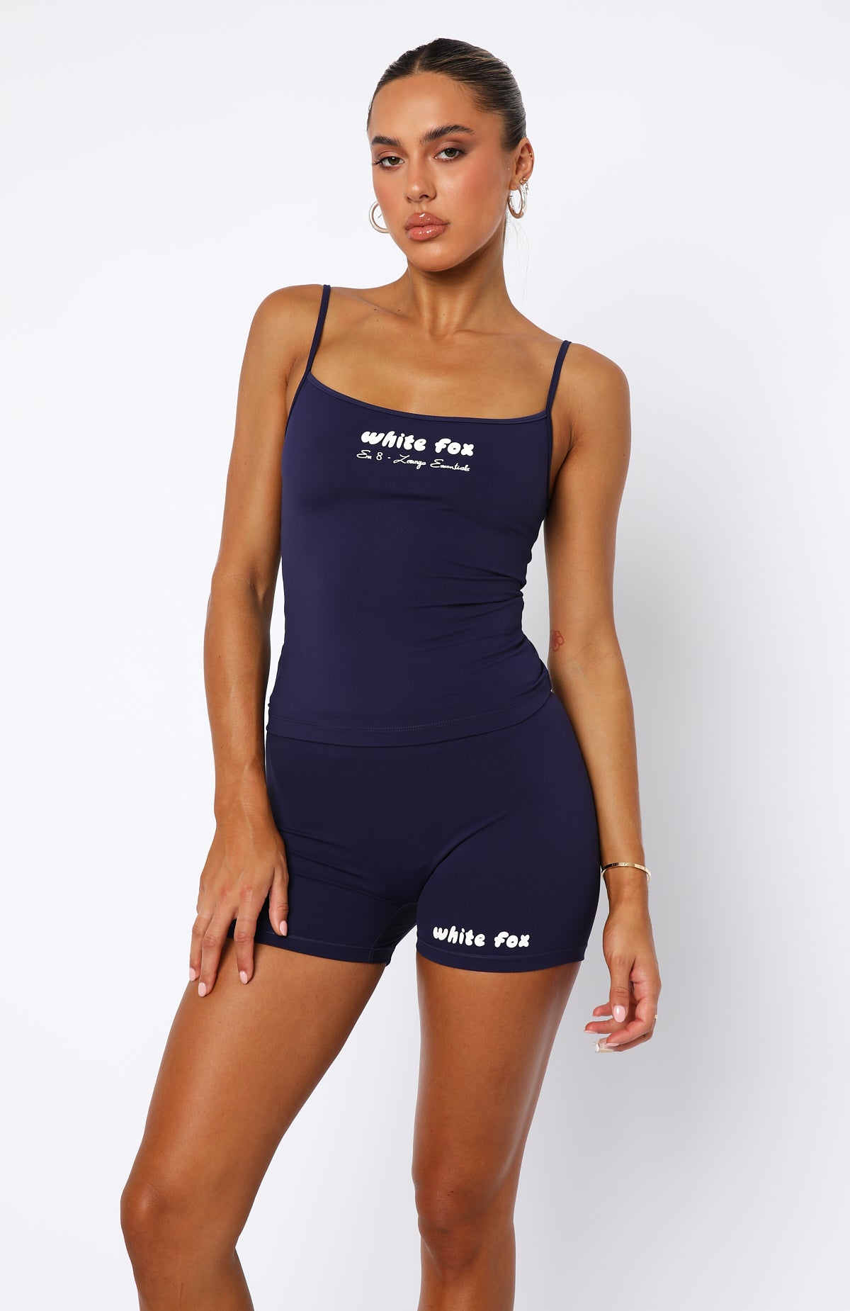 Era 8 High-Waisted Nautical Bike Shorts | WF Logo