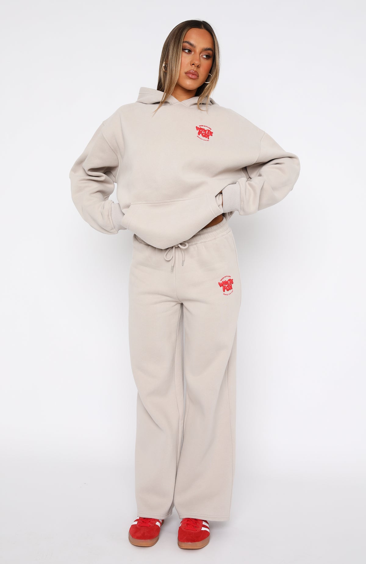 With Love For You Moon Wide Leg Sweatpants - High Rise Cotton Blend
