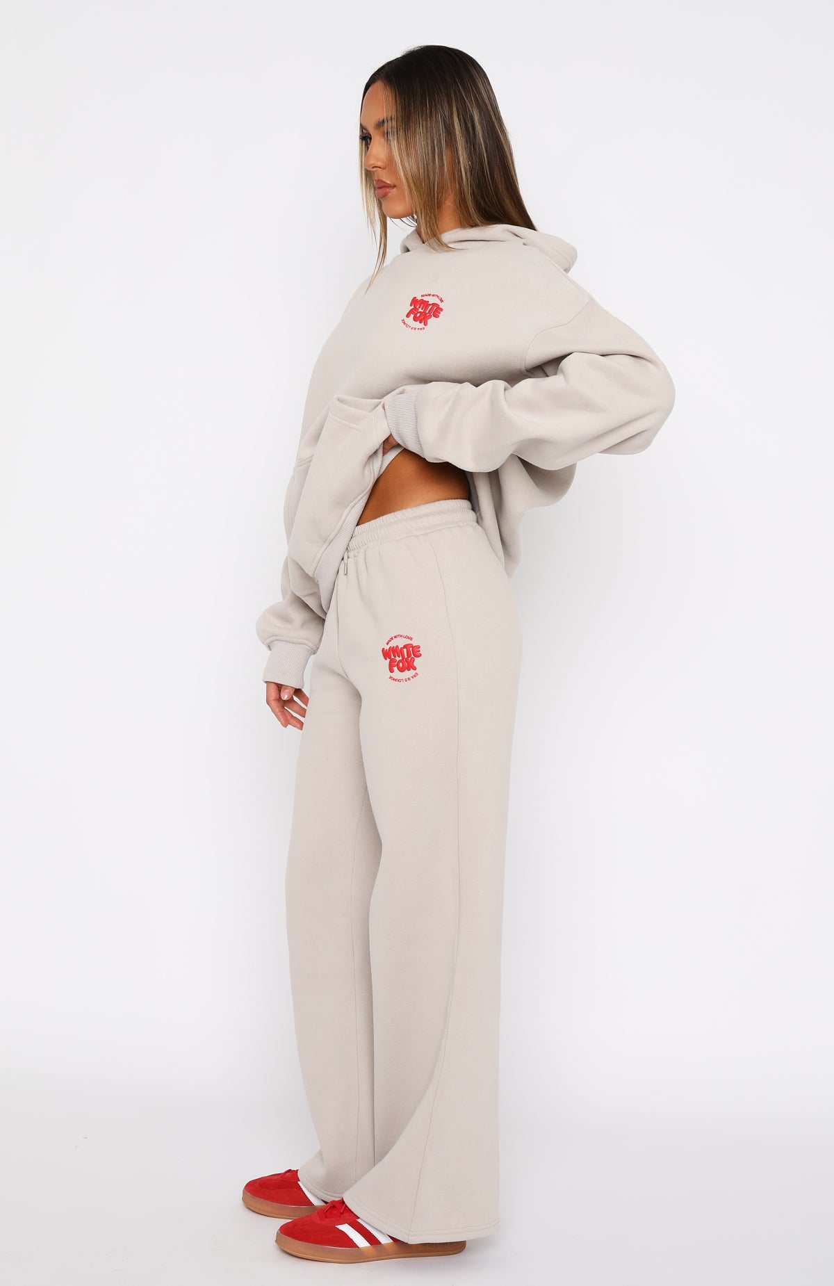 With Love For You Moon Wide Leg Sweatpants - High Rise Cotton Blend