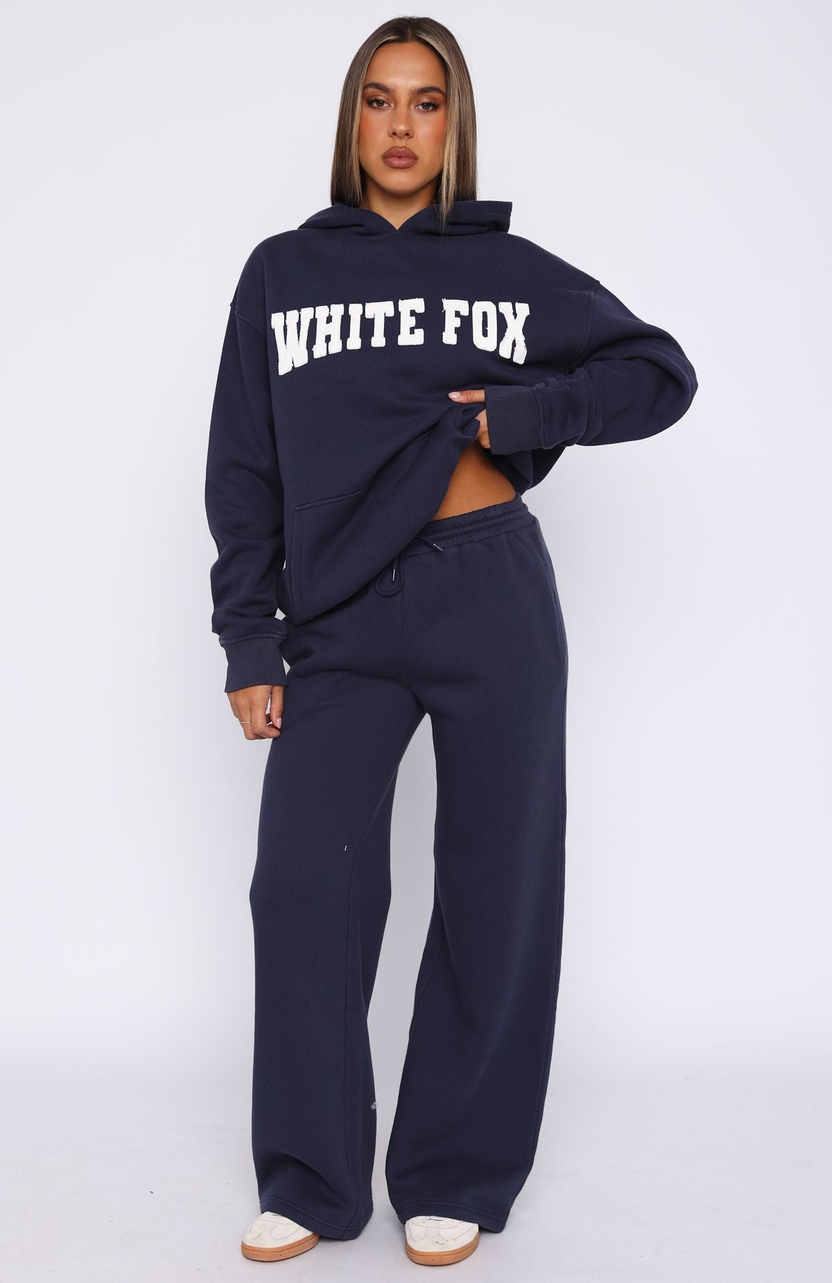 Shout It Out Navy Wide Leg Sweatpants for Women