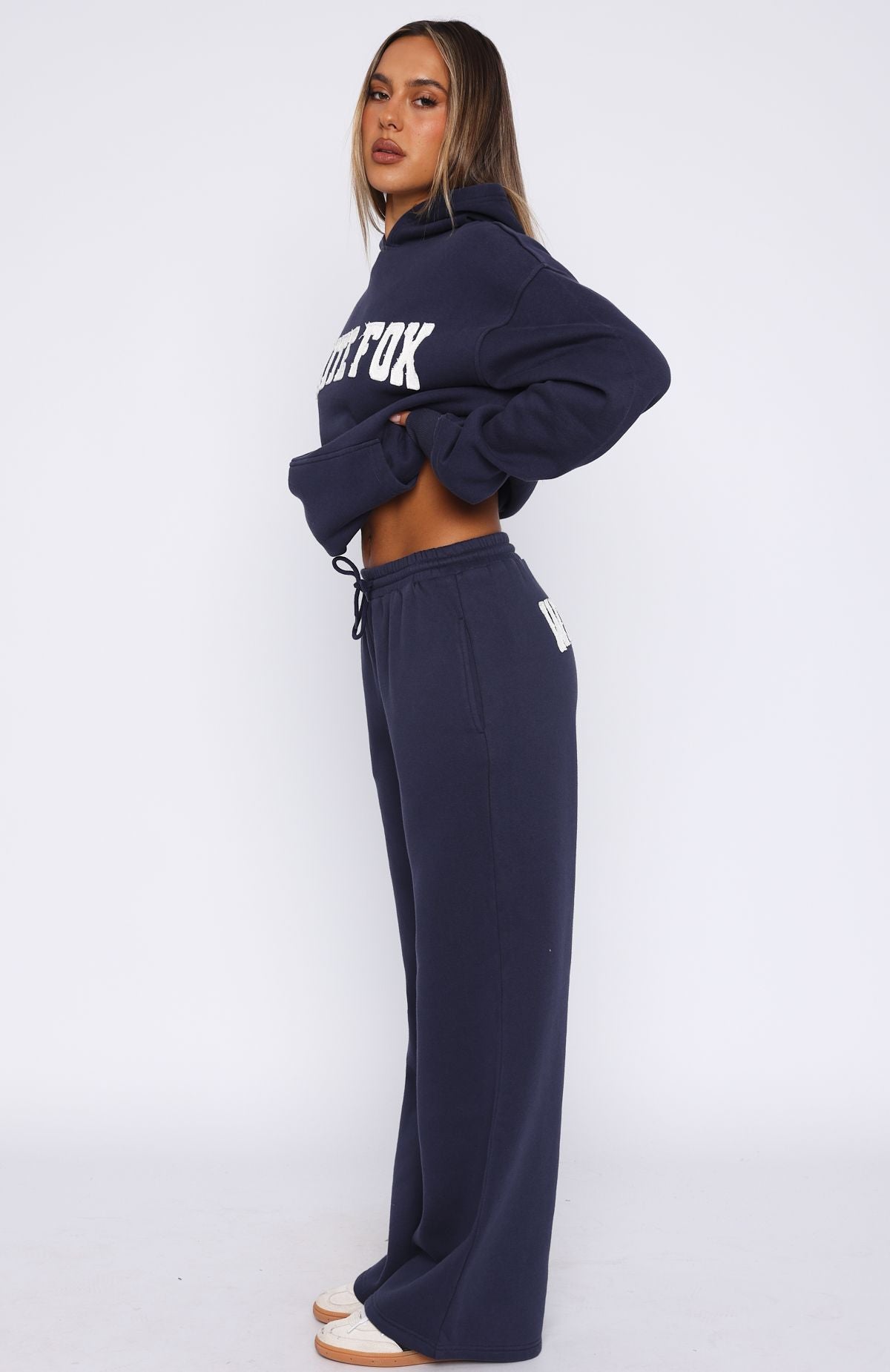 Shout It Out Navy Wide Leg Sweatpants for Women