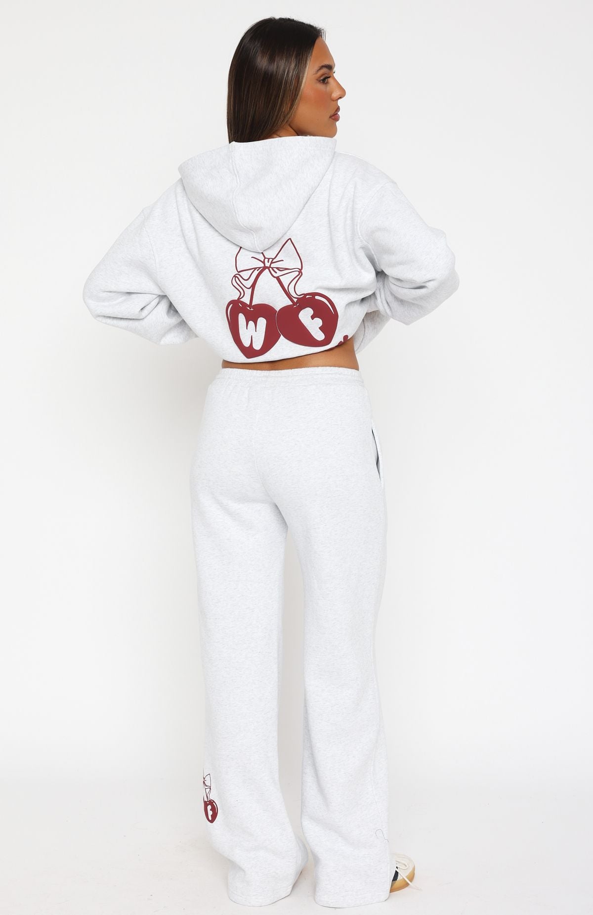 Feel The Love Grey Marle Wide Leg Sweatpants with Pockets