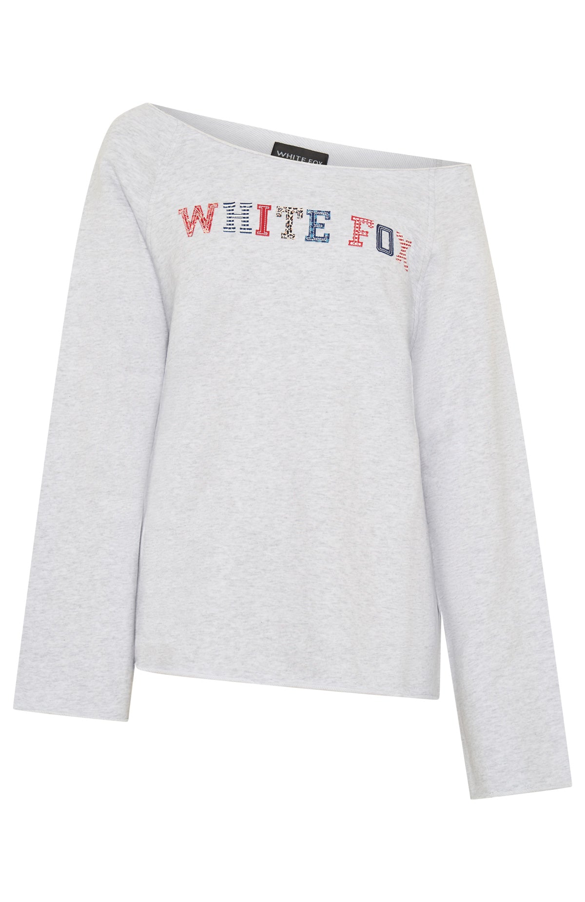Live For Today Grey Marle Off Shoulder Cotton Sweater