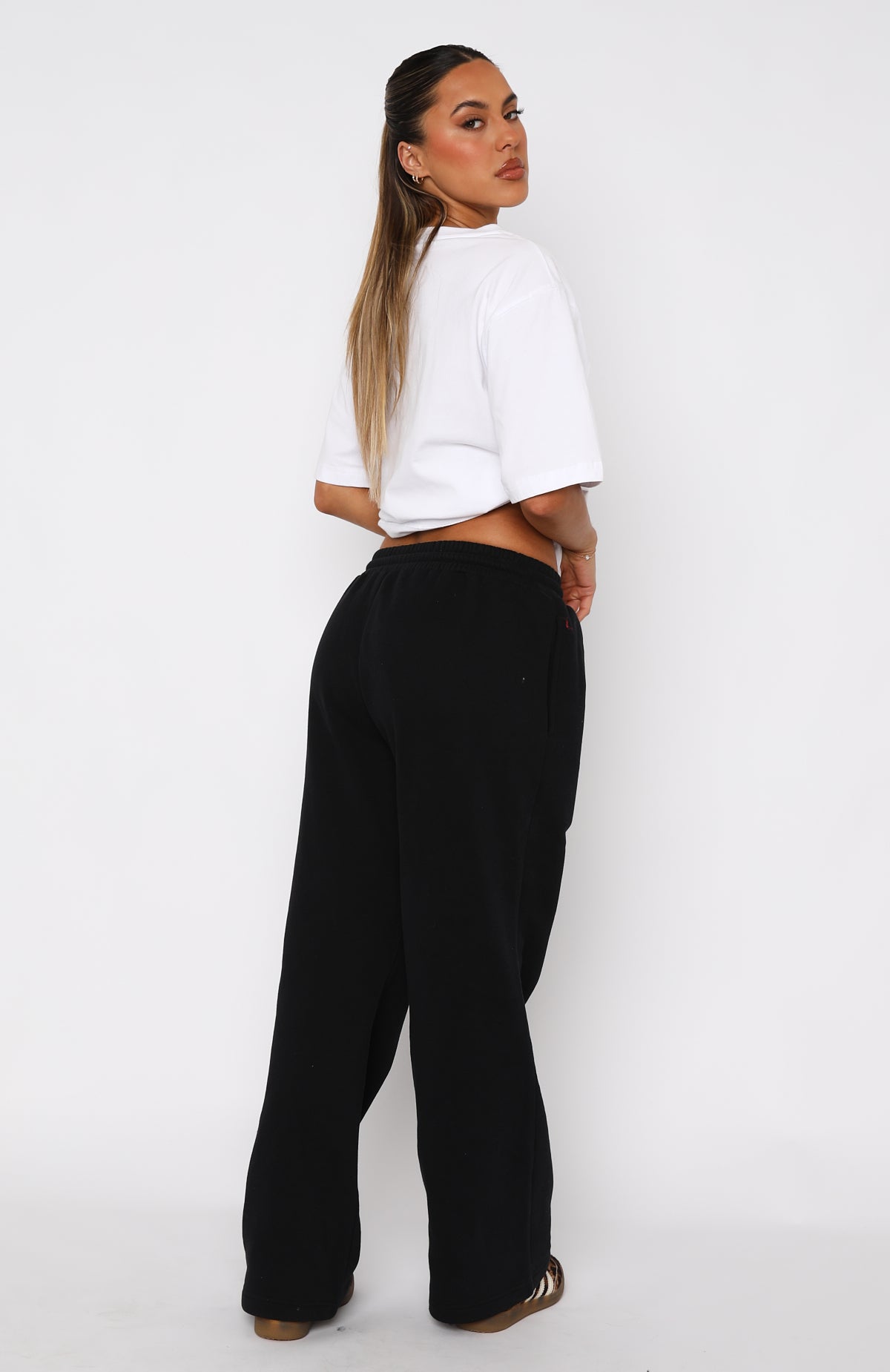 Wide Leg Sweatpants for Women - Stick With Me Black Lounge Pants