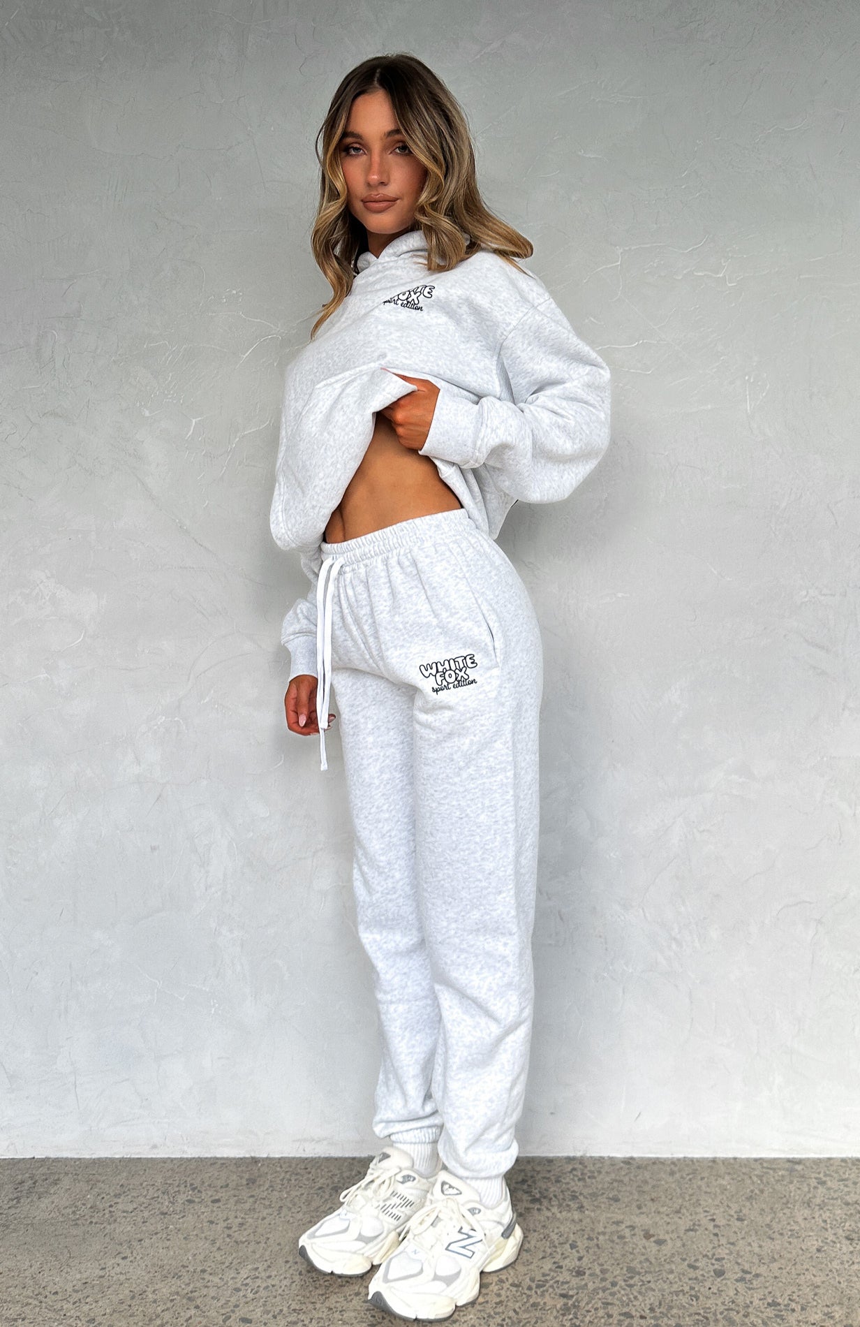 Women's Sport Edition Fleece Sweatpants - Grey Marle with Side Pockets