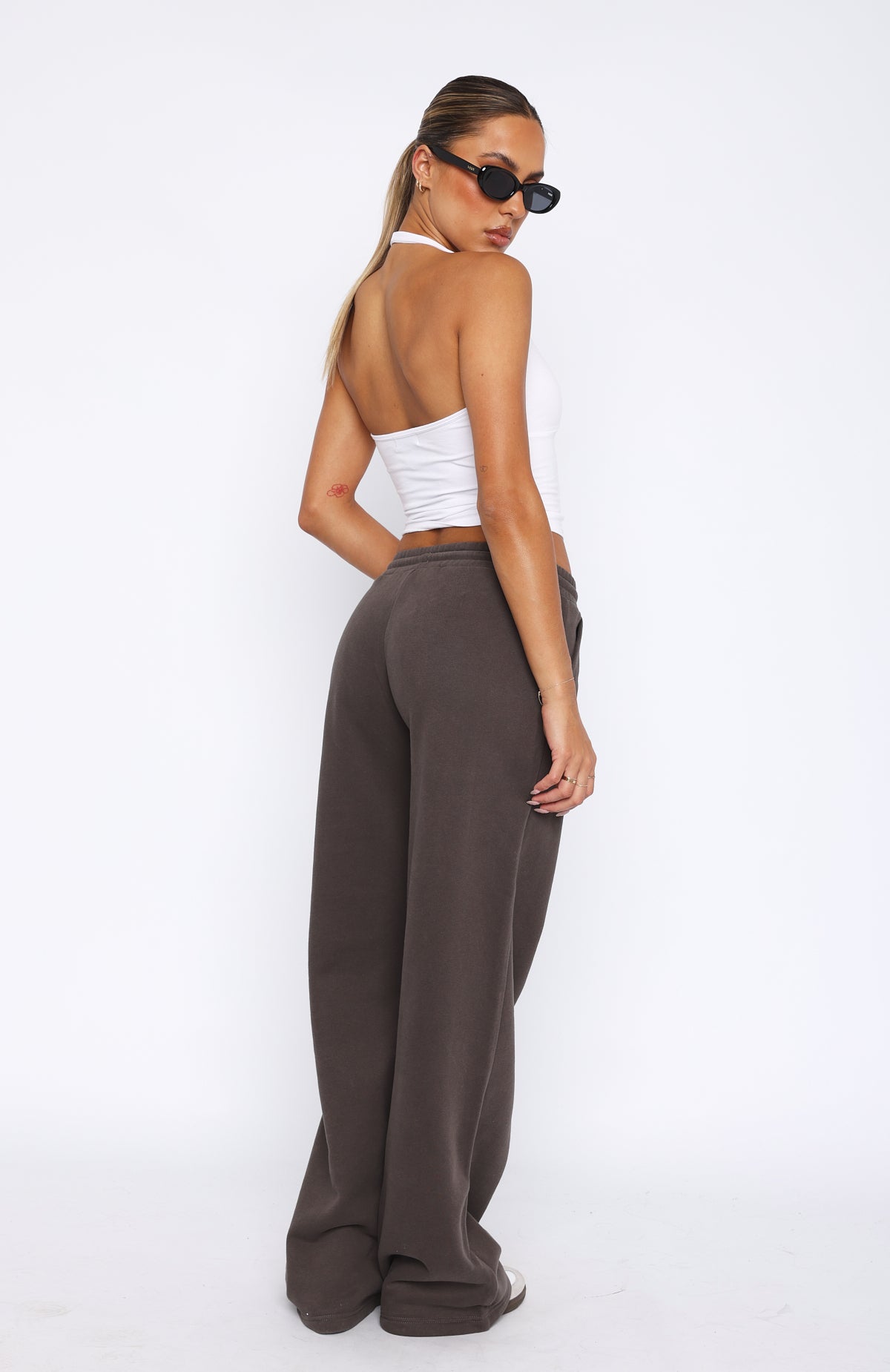 Charcoal Wide Leg Sweatpants with Drawstring Waist - You'd Love It Here