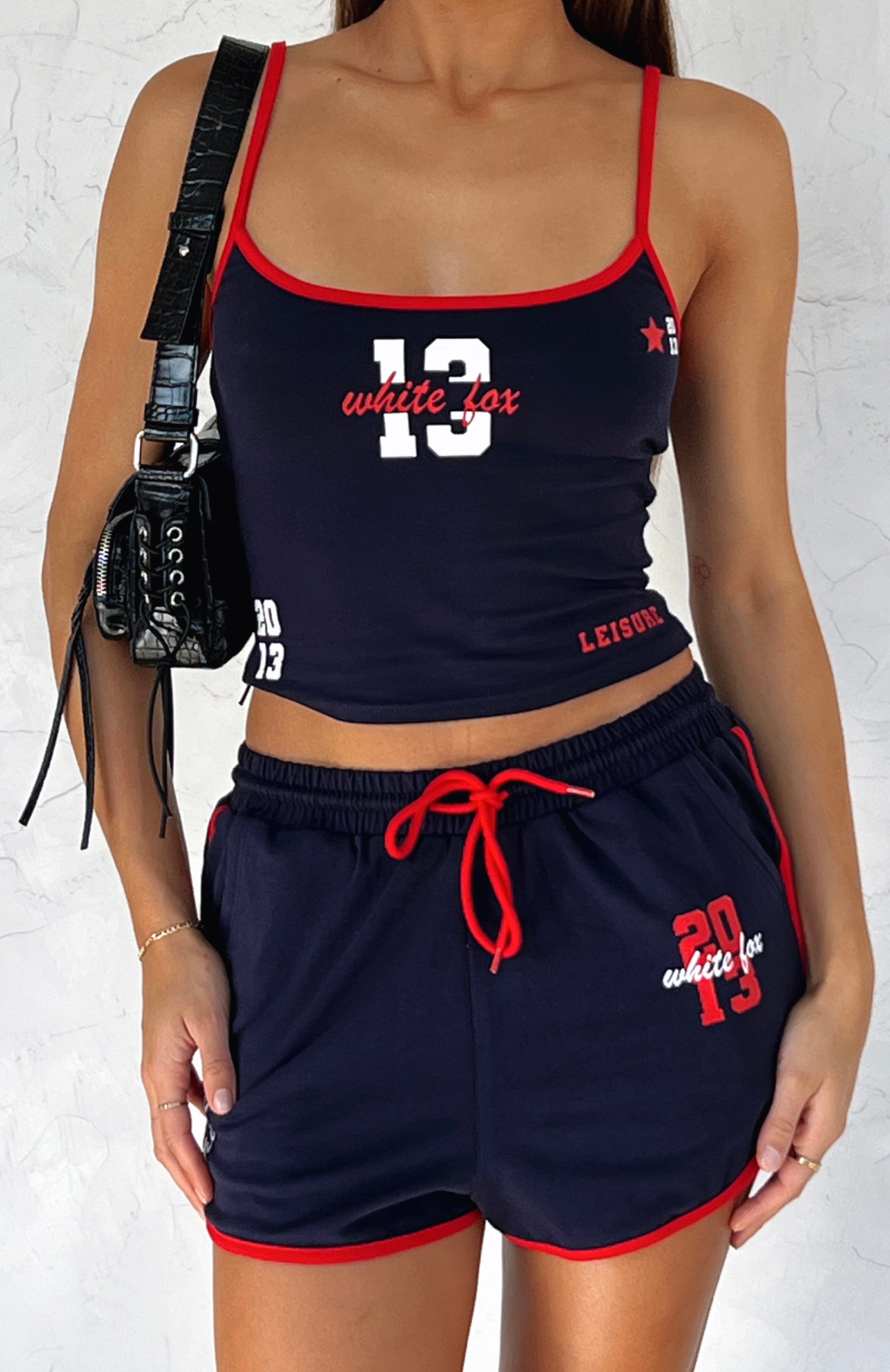 All Star Season Women's Navy Stretch Cotton Tank Top