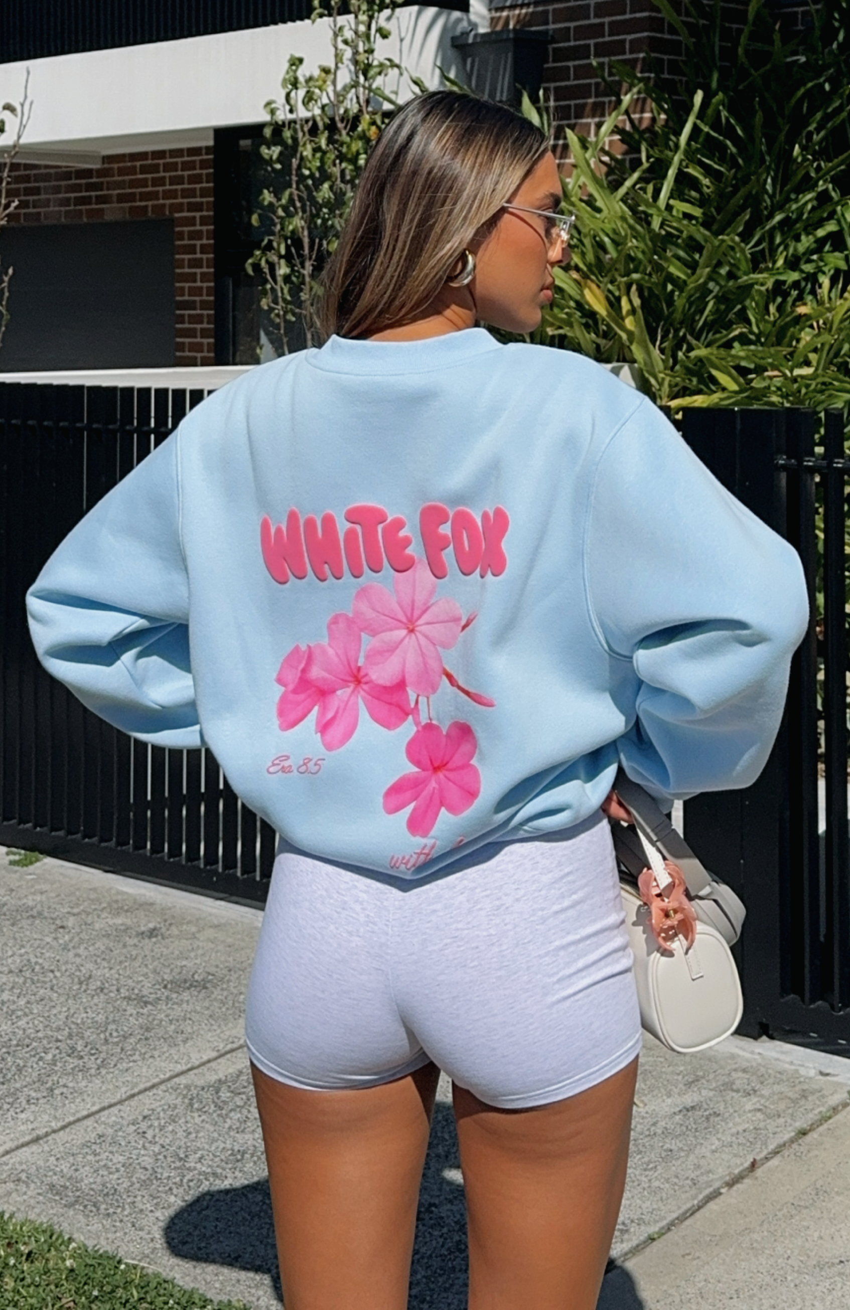 With Love & Romance Baby Blue Oversized Sweater - Soft Fleece Lined
