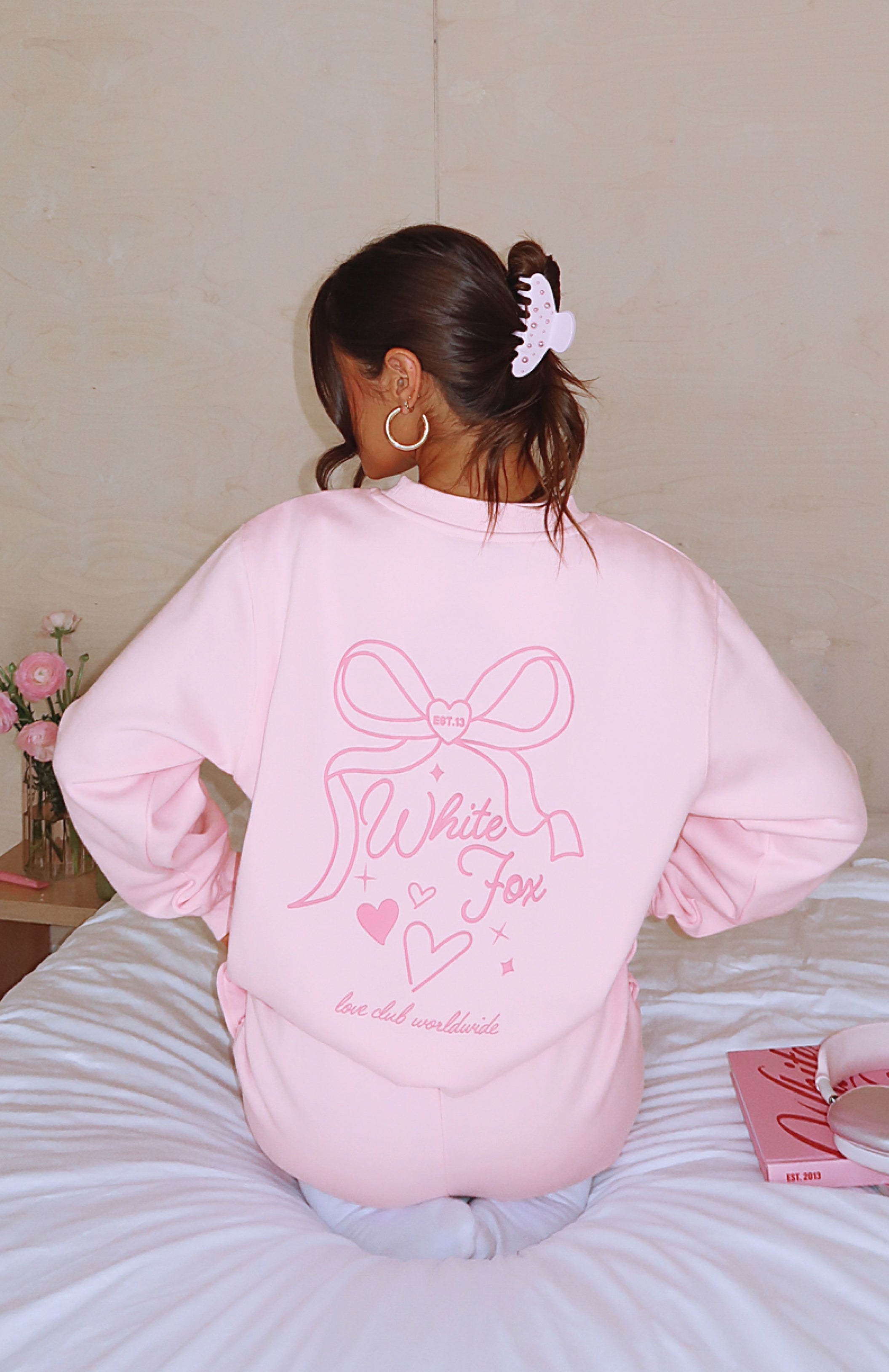 Cozy Oversized Pink Sweater with Fleece Lining - Love You Forever