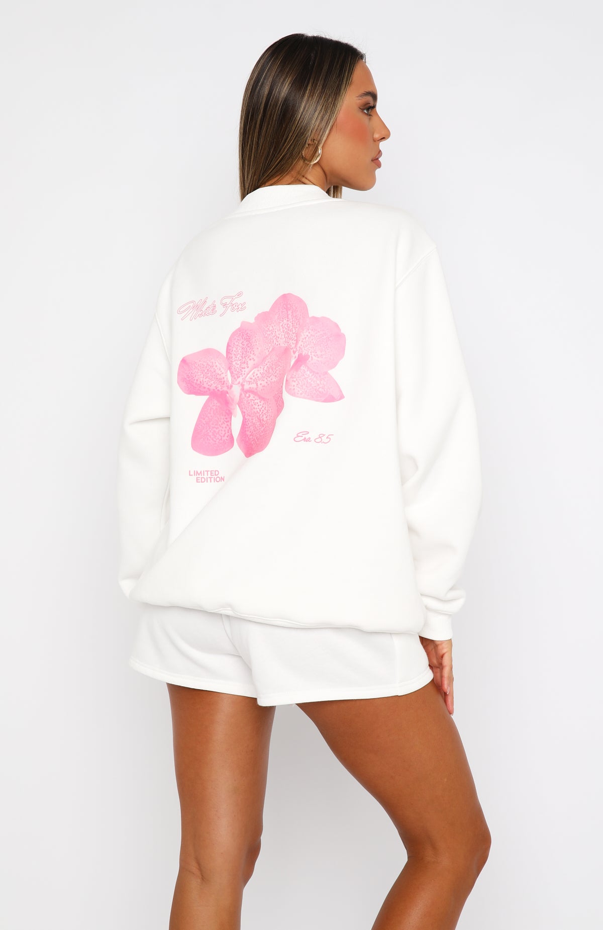 With Love Forever Oversized White Sweater - Soft Fleece Lined