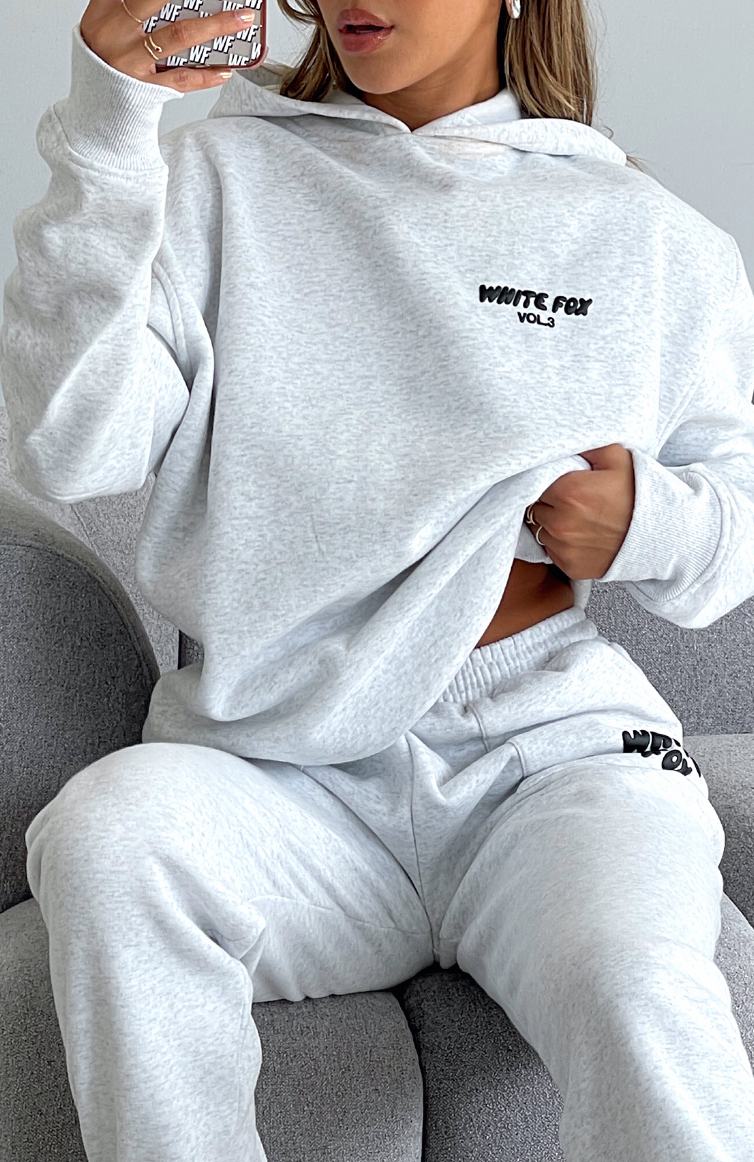 Offstage Oversized Frosted Hoodie - Soft Fleece & Puff Print