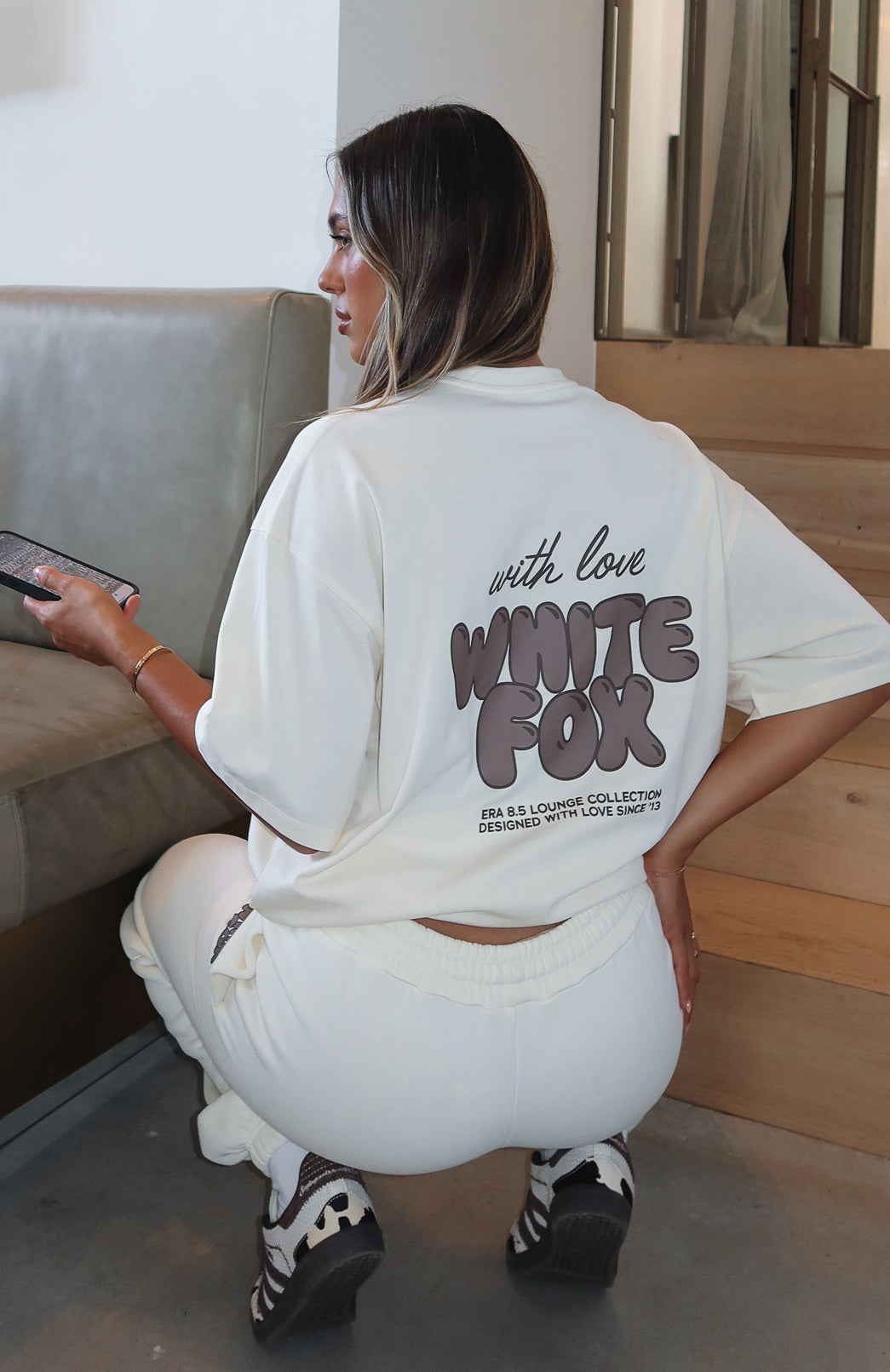 With Love Always Oversized Cotton Tee Cream
