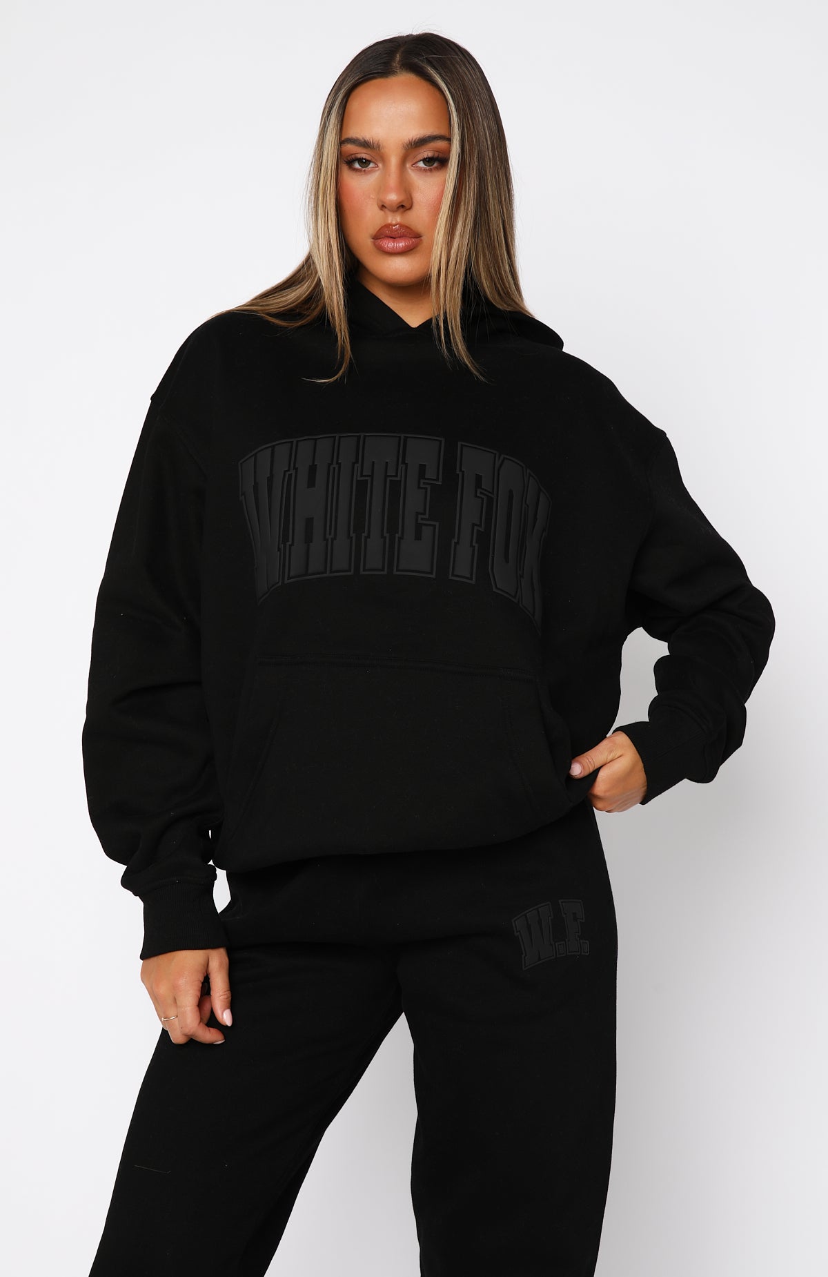 Decade Classics Black Oversized Varsity Hoodie