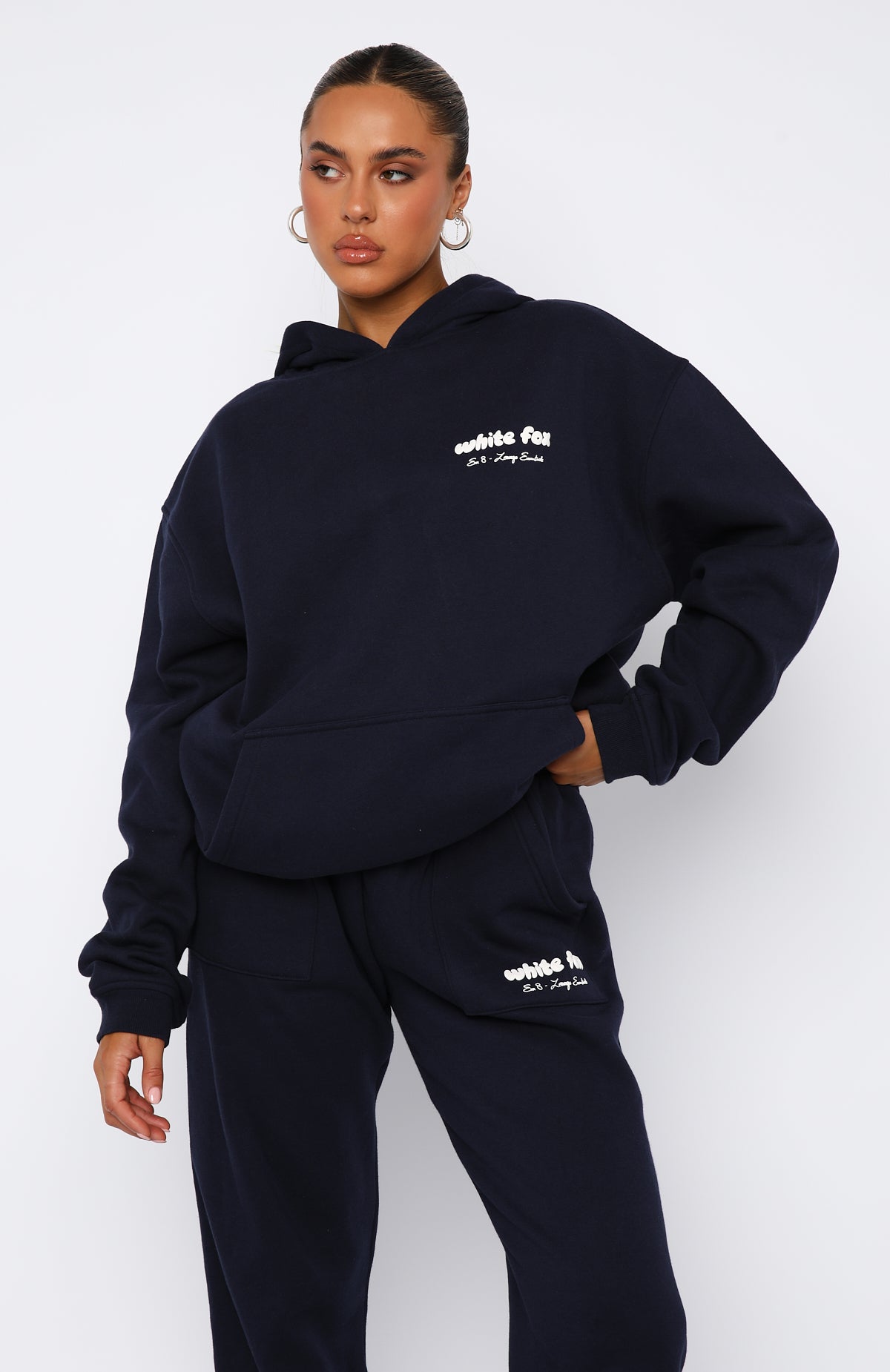 Era 8 Oversized Nautical Hoodie - Soft Fleece & Puff Print Logo