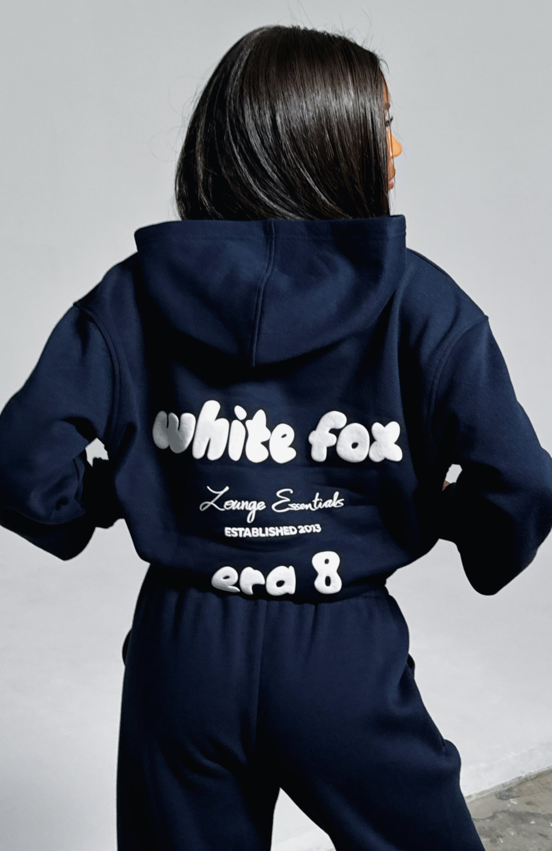 Era 8 Oversized Nautical Hoodie - Soft Fleece & Puff Print Logo