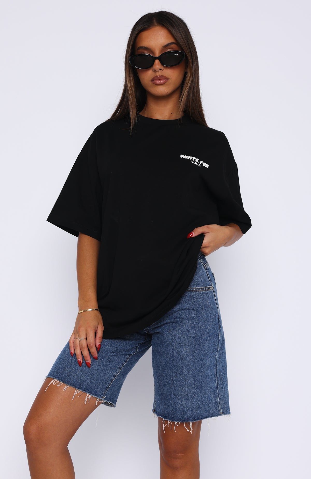 Offstage Oversized Graphic Tee Black - 100% Cotton