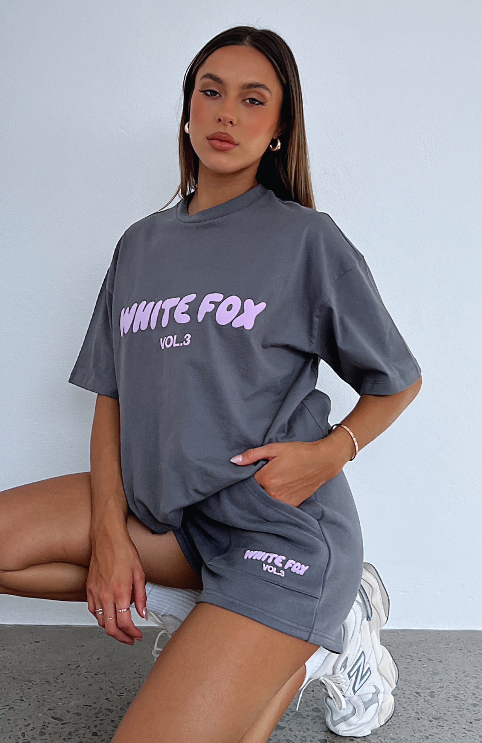 Offstage Oversized Cotton Tee with Puff Print Graphic