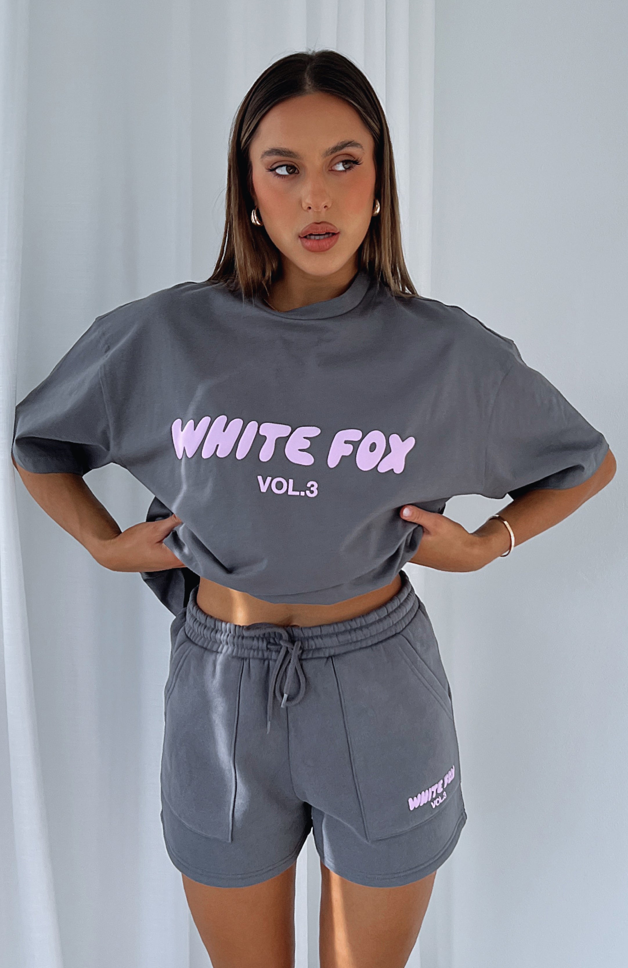 Offstage Oversized Cotton Tee with Puff Print Graphic