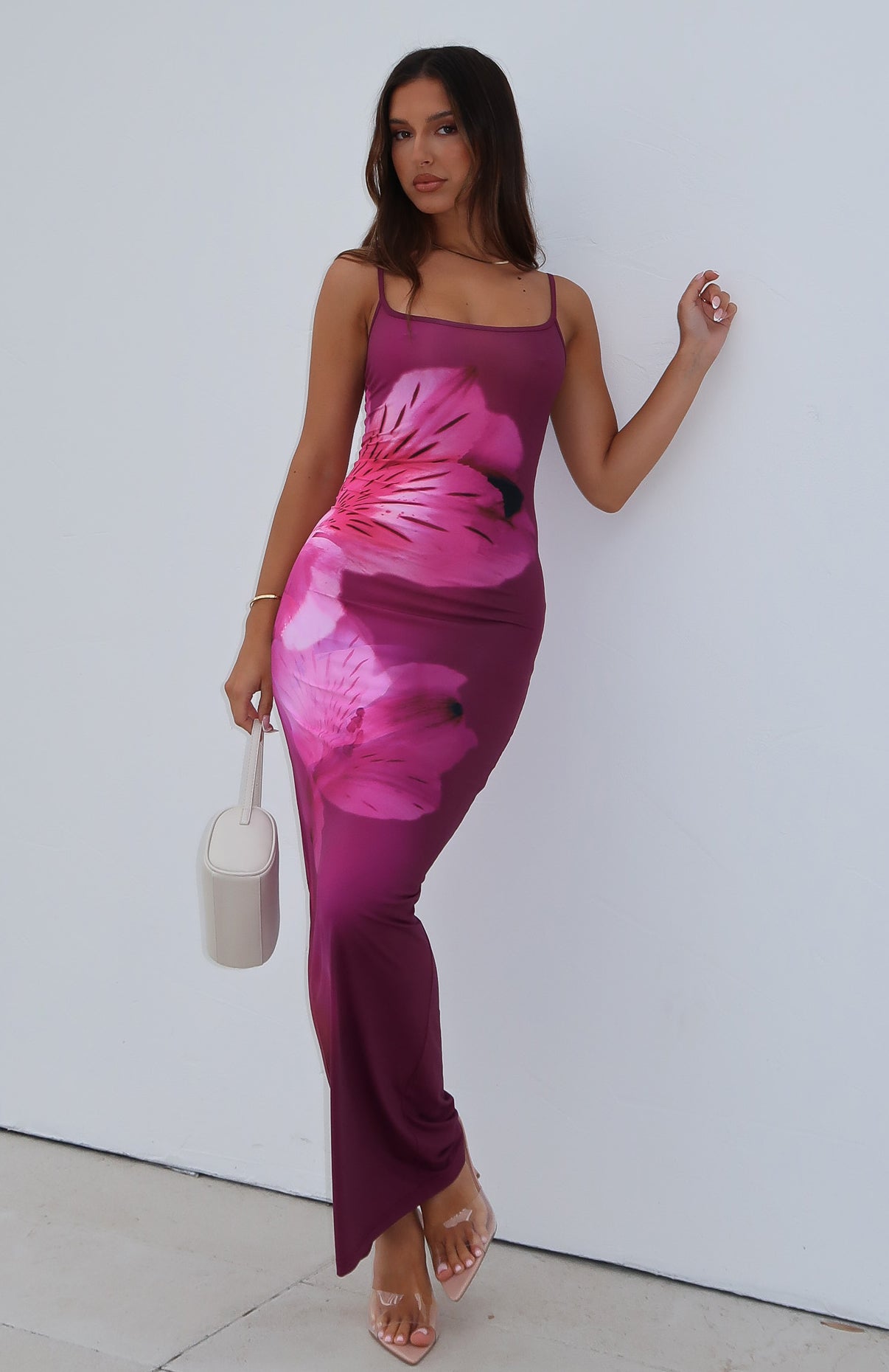 Berry Lush Strappy Summer Maxi Dress – Stretch Nylon Blend