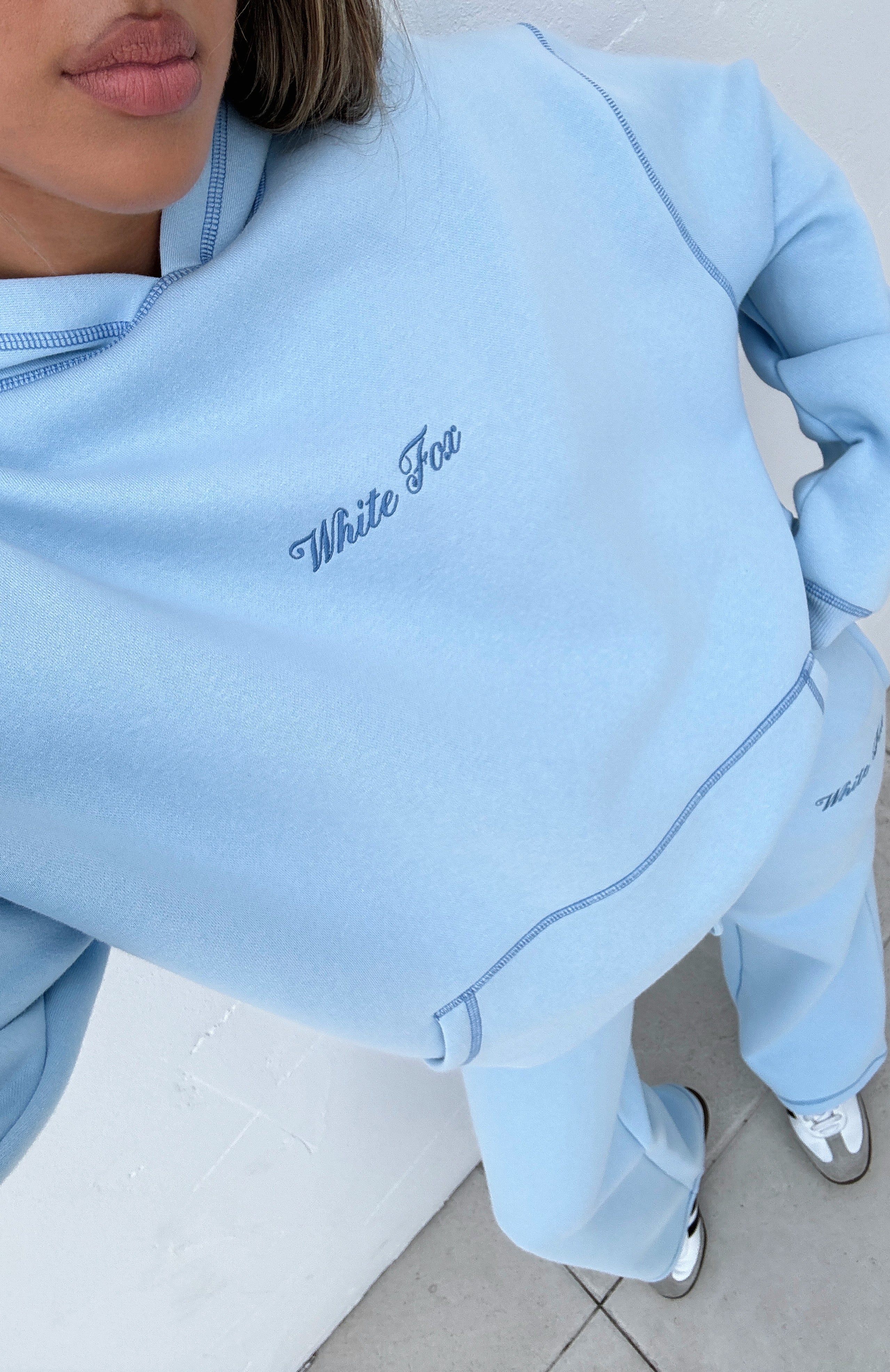 Baby Blue Oversized Hoodie - Instant Attraction Fleece Comfort