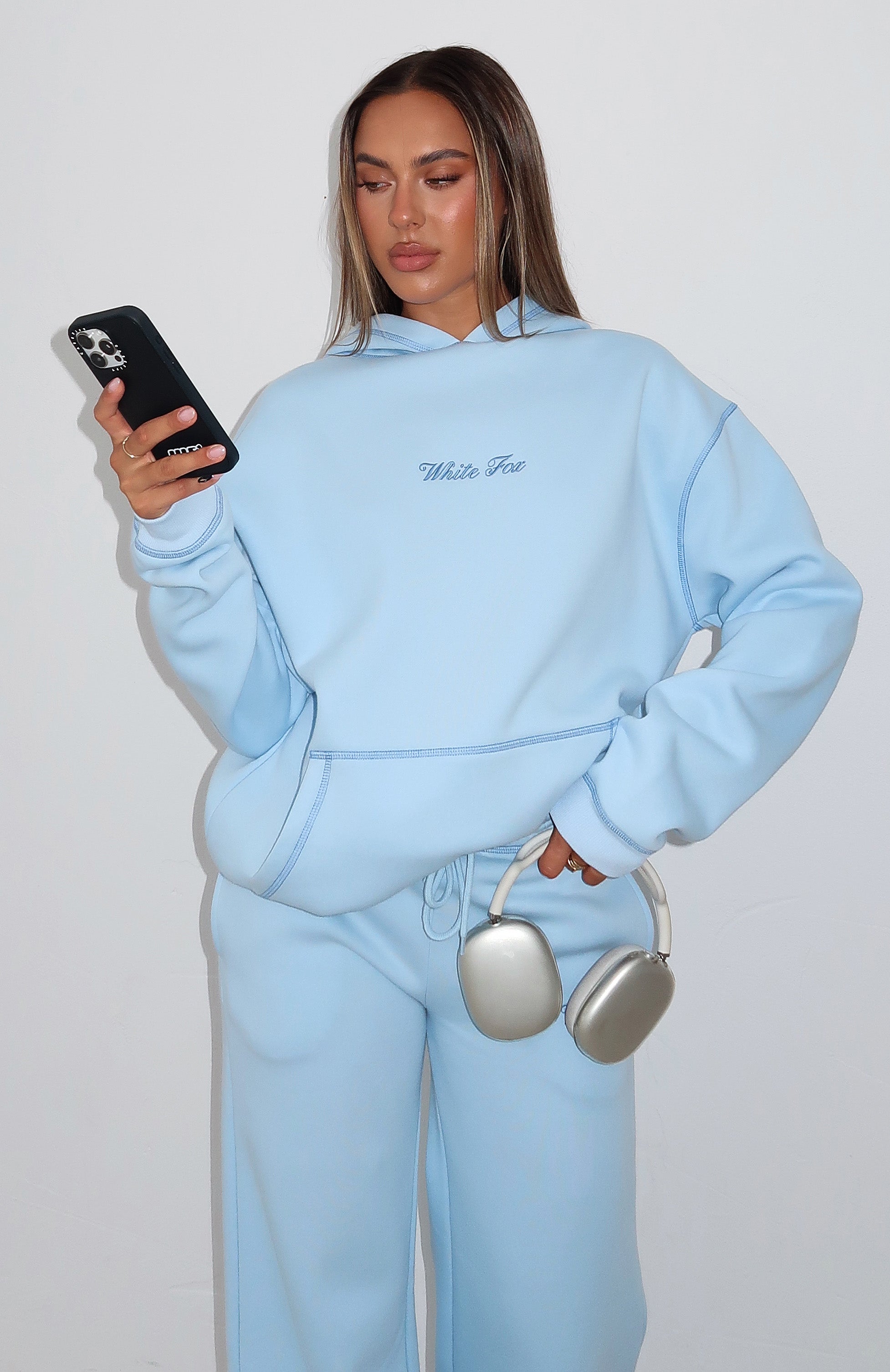Baby Blue Oversized Hoodie - Instant Attraction Fleece Comfort
