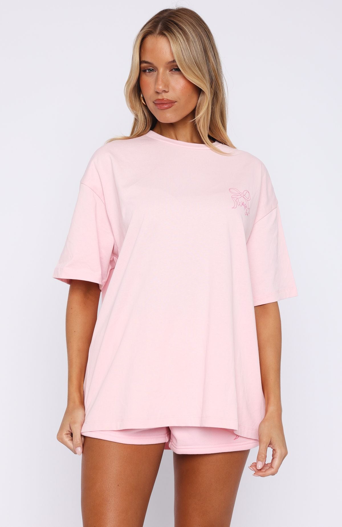 Love You Forever Pink Oversized Cotton T-Shirt