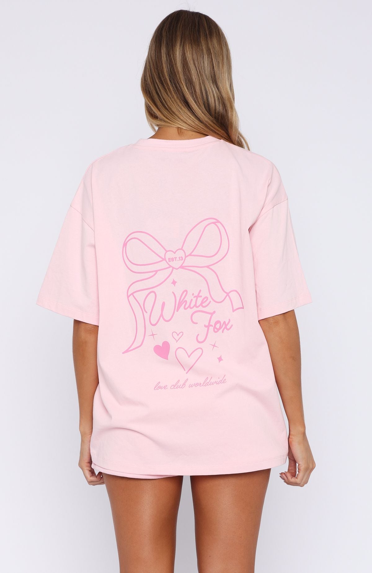Love You Forever Pink Oversized Cotton T-Shirt