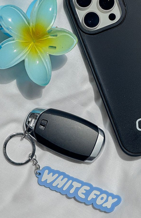 Baby Blue Rubber Keychain with Puff Print Design – I've Got You