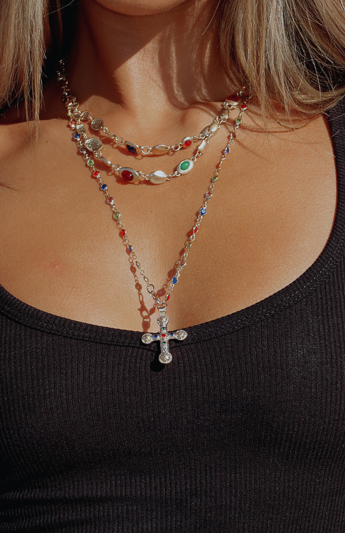 Gold Plated Valda Beaded Necklace – Adjustable Festival Jewelry