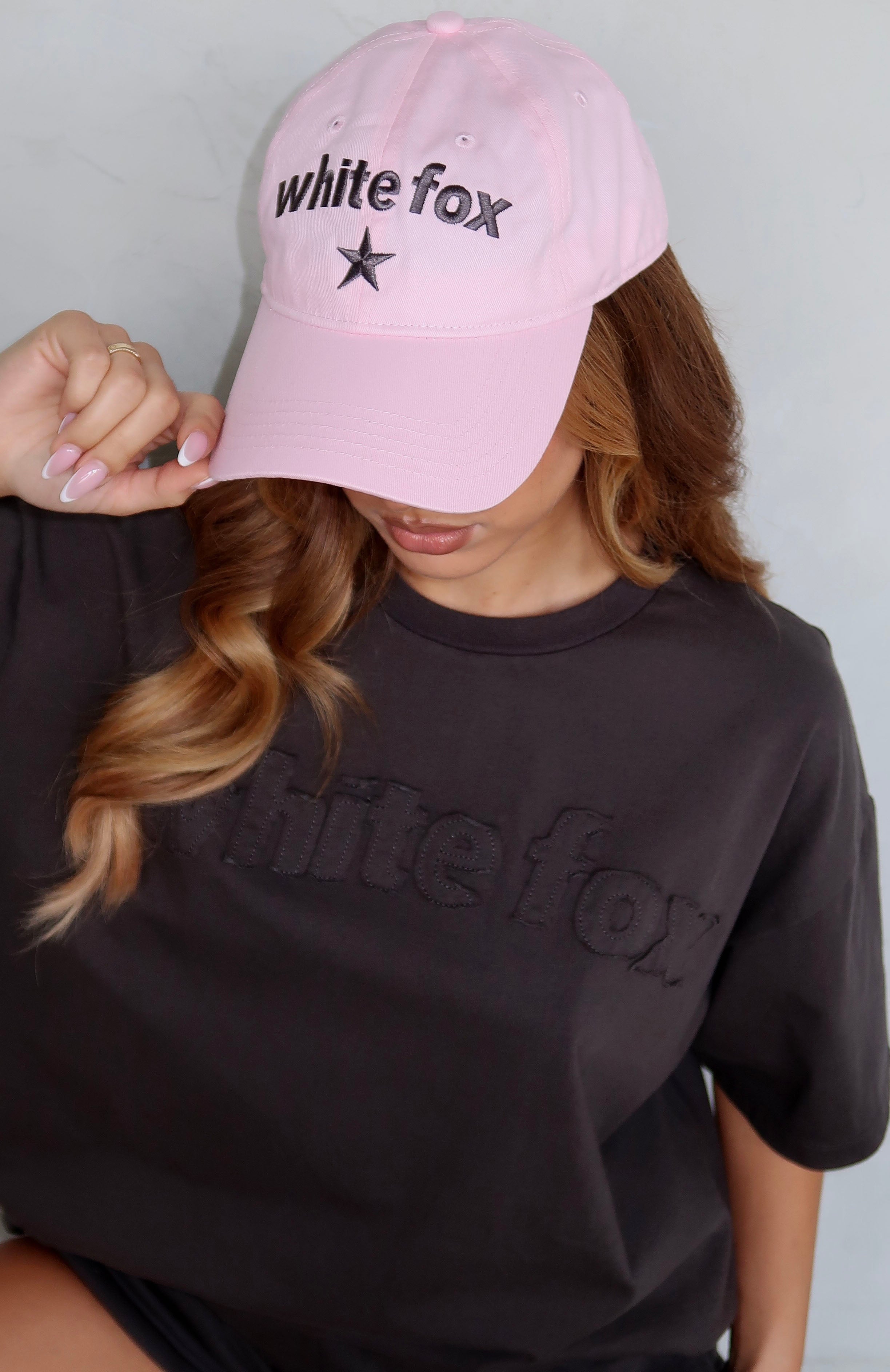 Pink Snapback Cap with White Fox Logo - From The Archives