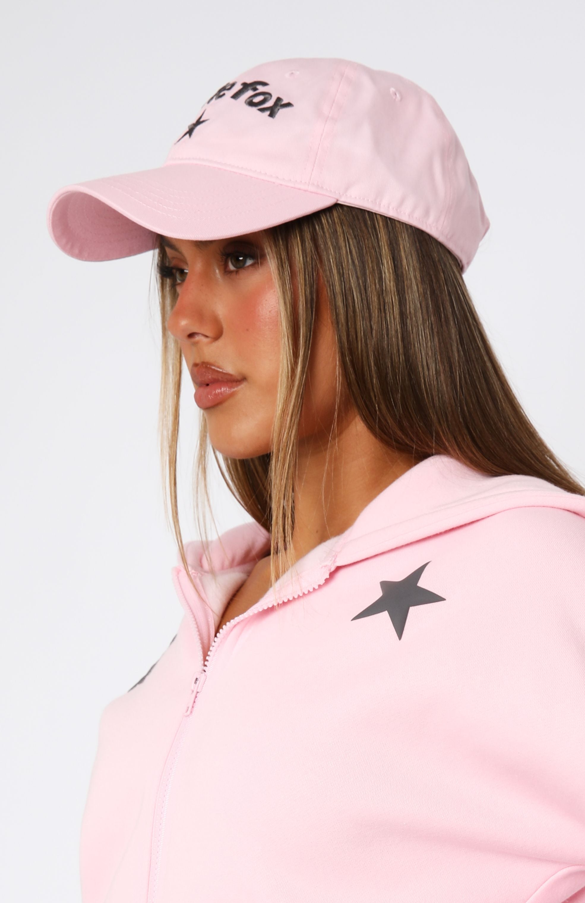 Pink Snapback Cap with White Fox Logo - From The Archives
