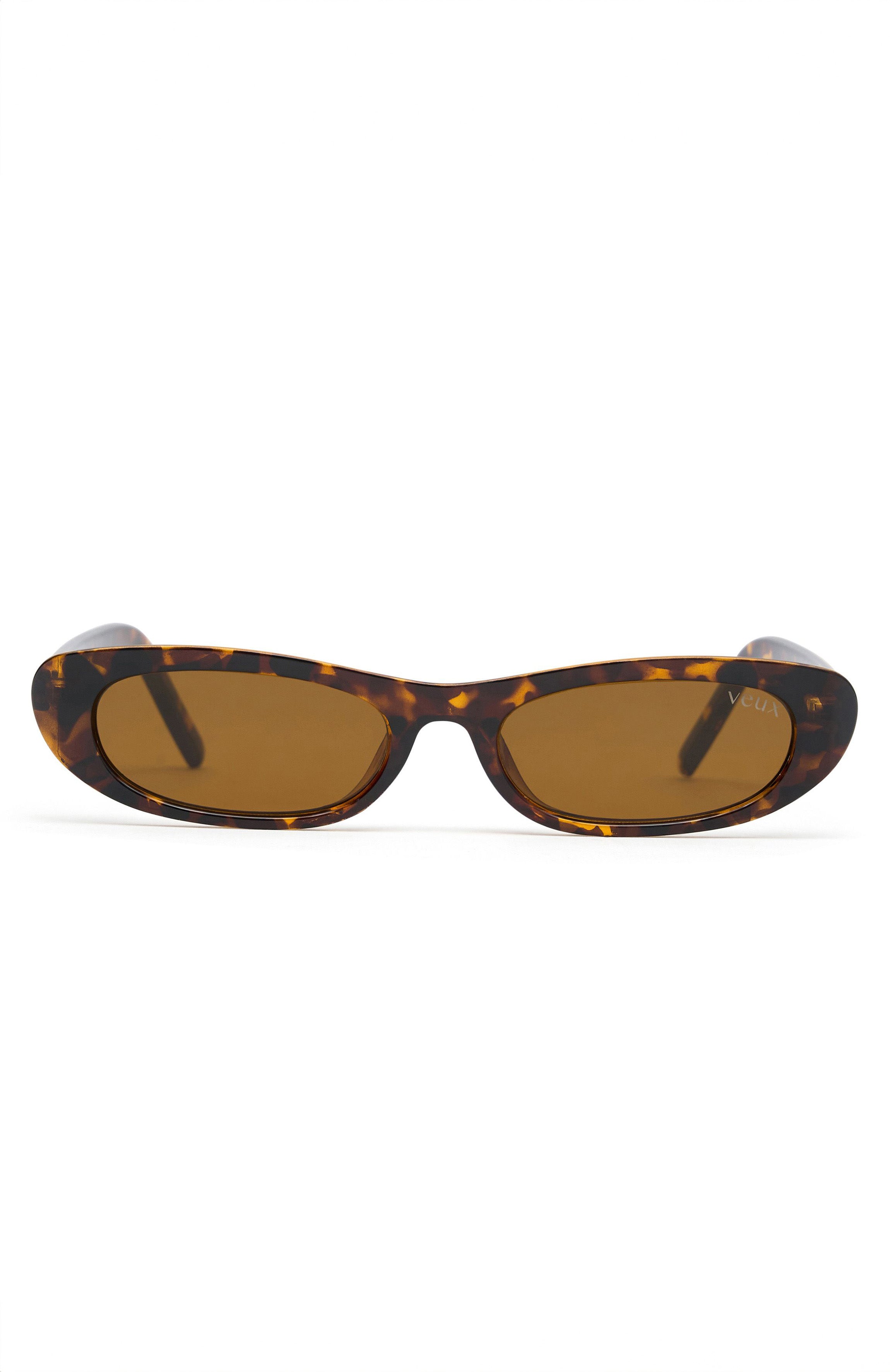 Georgina Tortoise Sunglasses - Rectangular Frame & Tinted Lenses