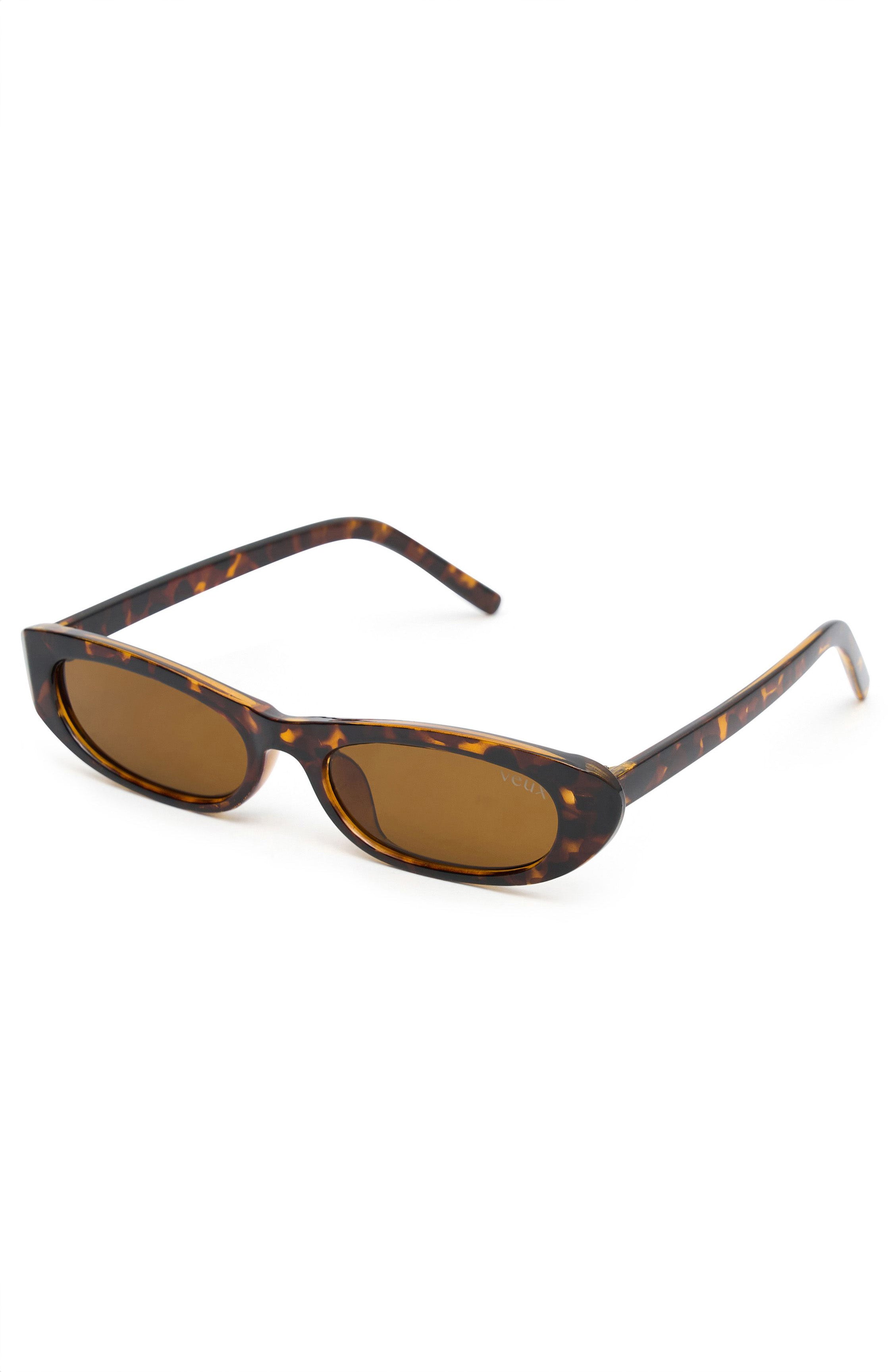 Georgina Tortoise Sunglasses - Rectangular Frame & Tinted Lenses