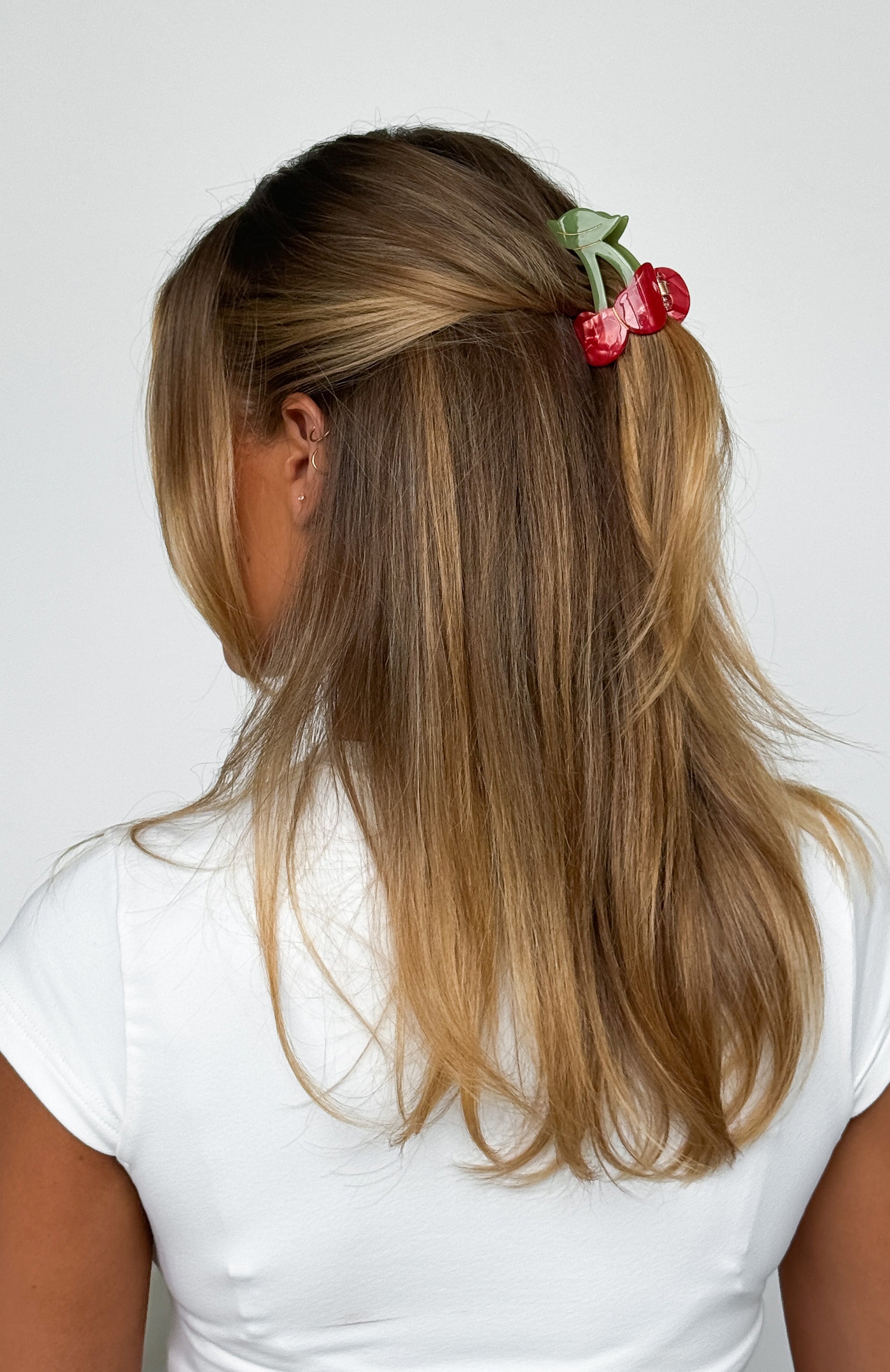 Cherry Hair Clip with Spring Closure – Piper Adorable Hair Accessory
