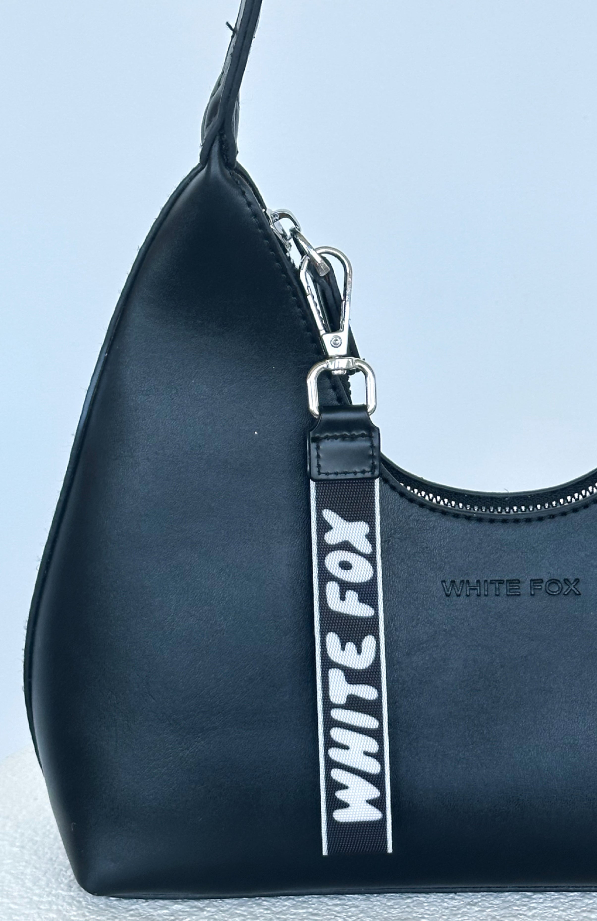 Next Level Black & White Strap Keychain – 12cm/17cm with Clip