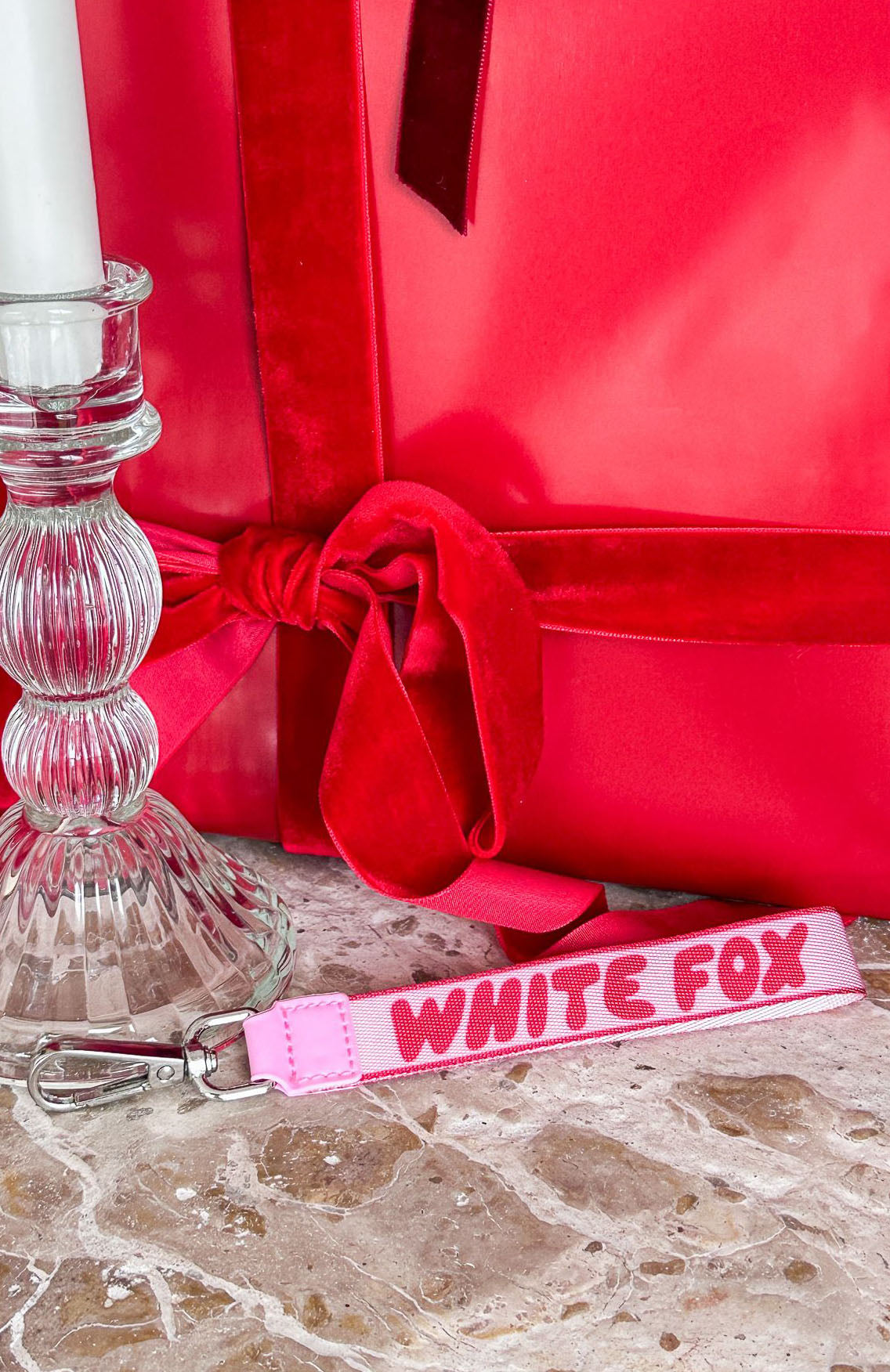 Pink and Red Strap Keychain - Next Level Accessory for Keys