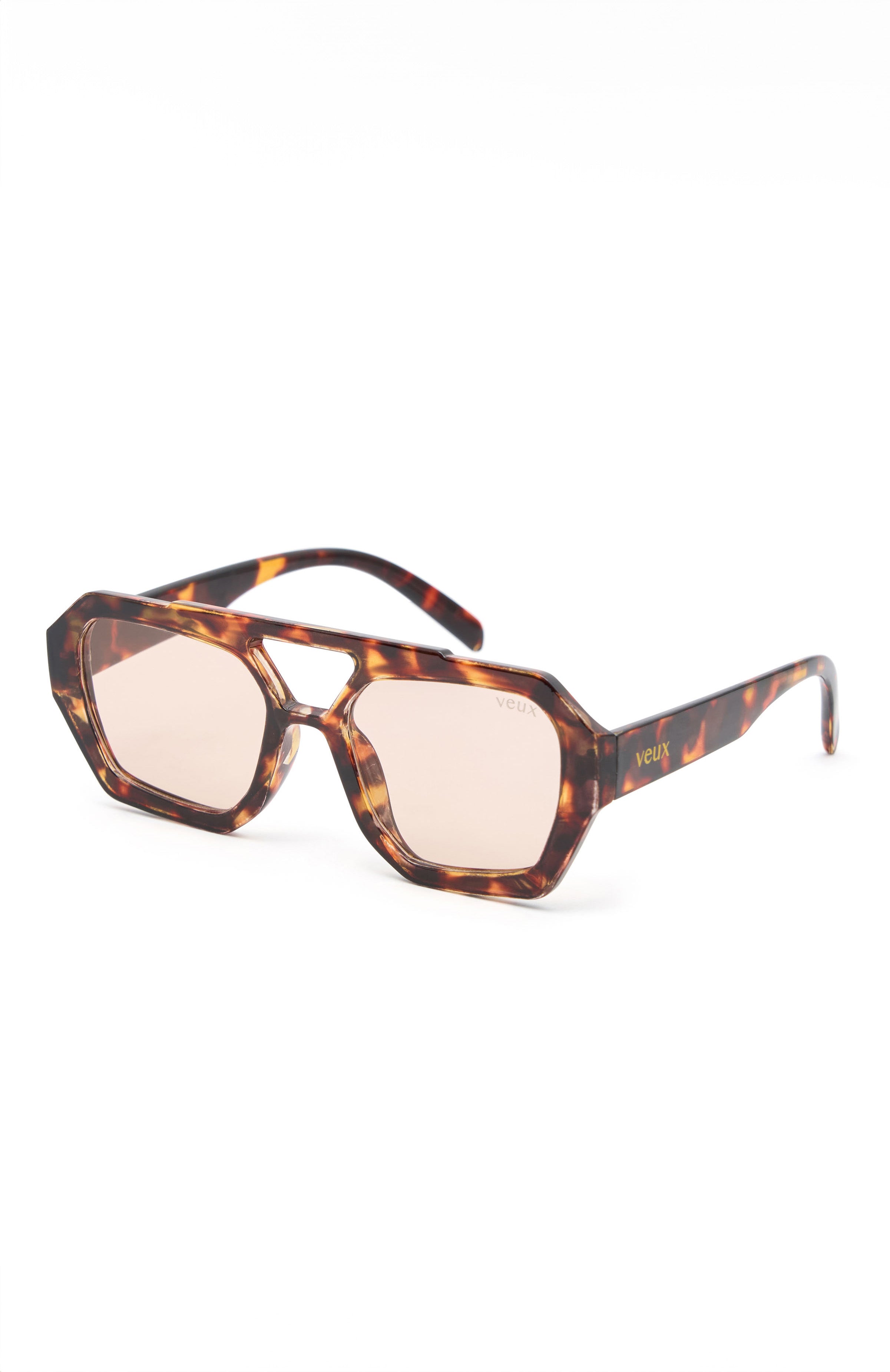 Tortoise Brown Square Sunglasses – Always Vibing Wide Frame