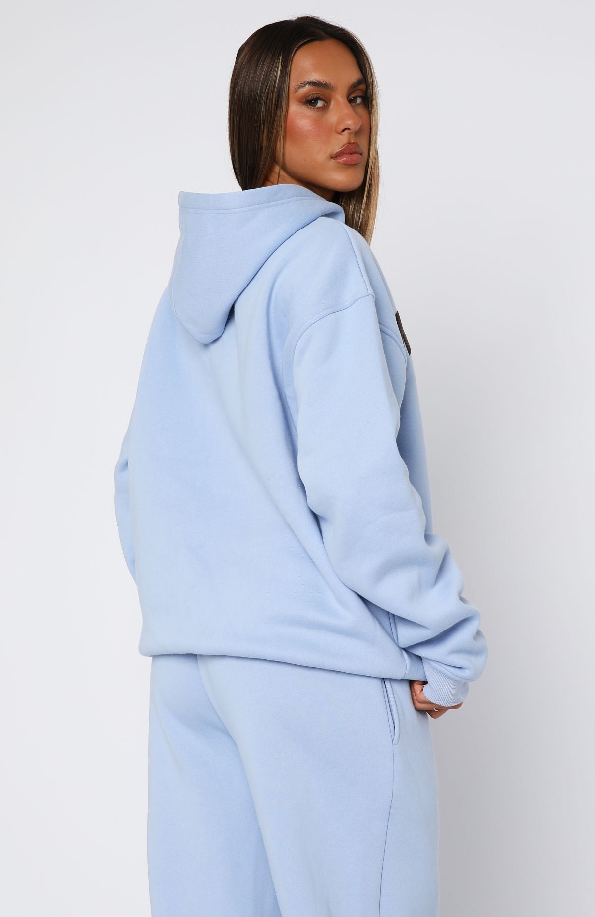 From The Archives Allora Oversized Blue Hoodie - Fleece Lined